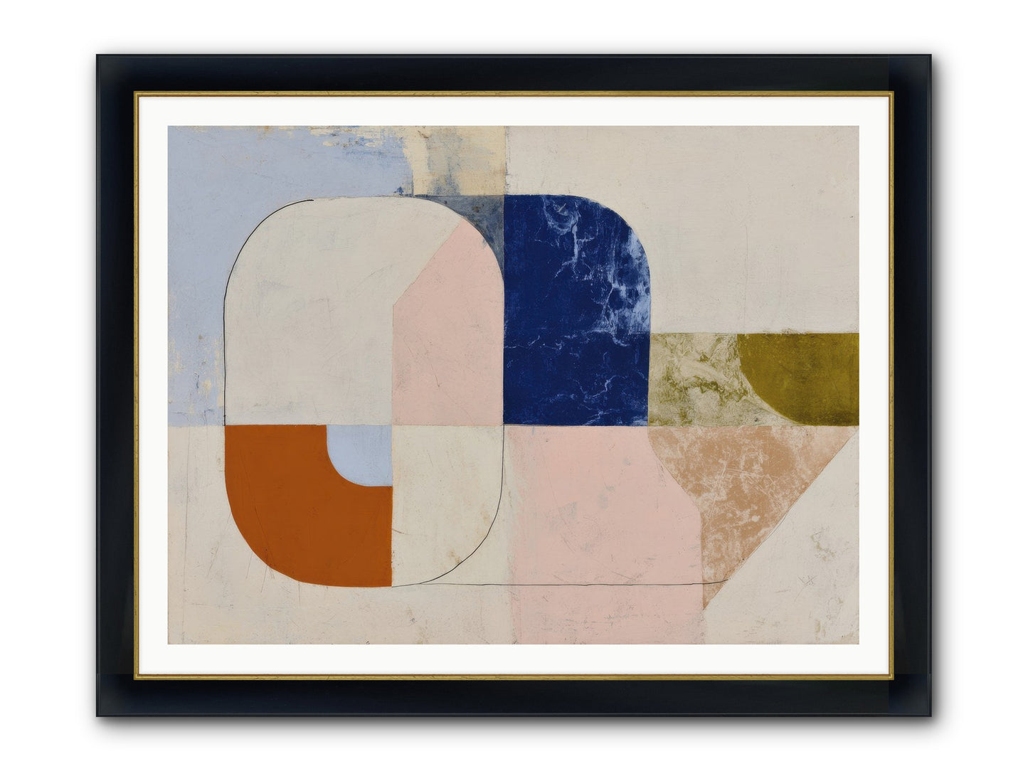 Halbrook Ridge Framed Print - Wide Black w/Gold 48x36