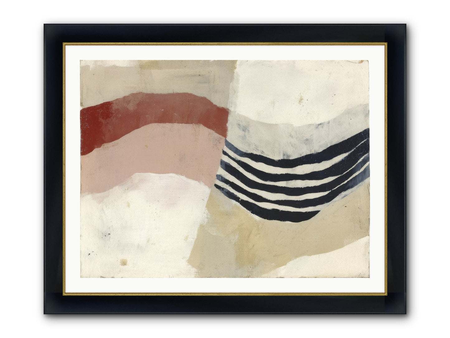 Haloed Framed Print - Wide Black w/Gold 40x30
