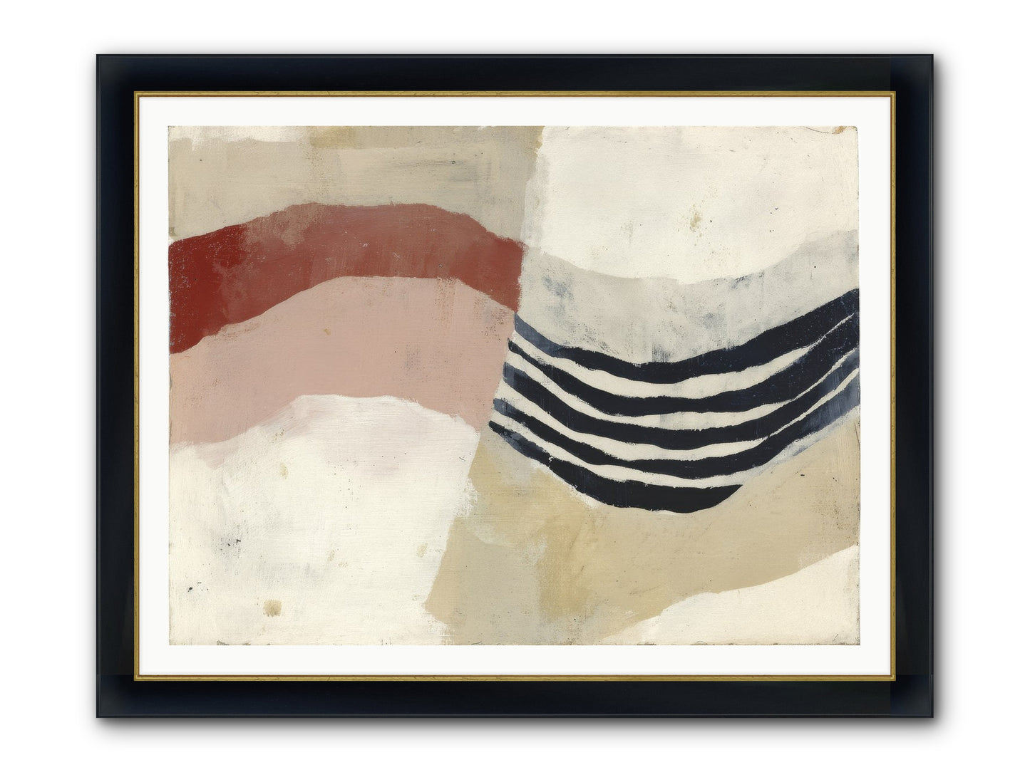 Haloed Framed Print - Wide Black w/Gold 48x36