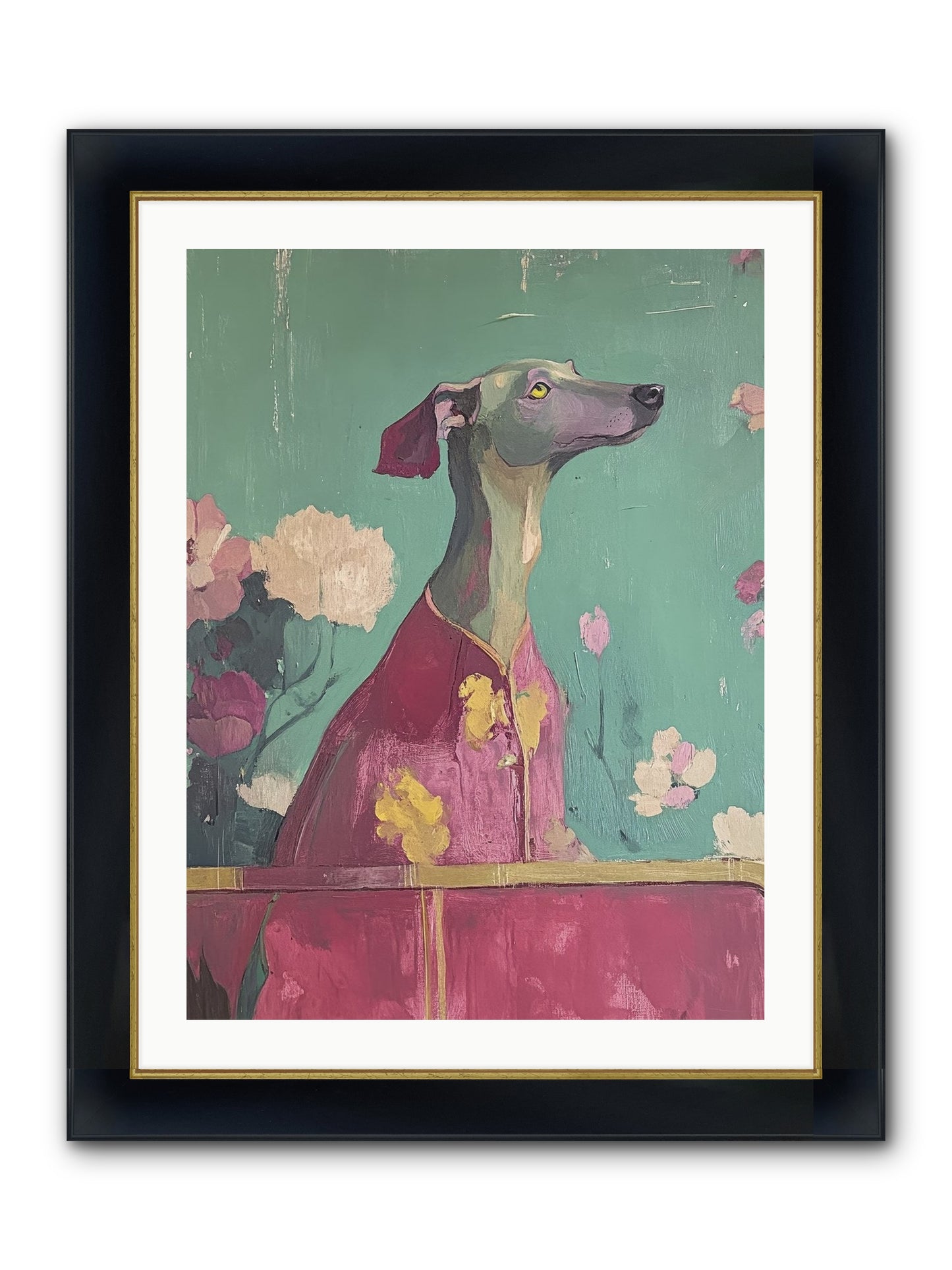 Happiness Incarnate Framed Print - Wide Black w/Gold 24x32