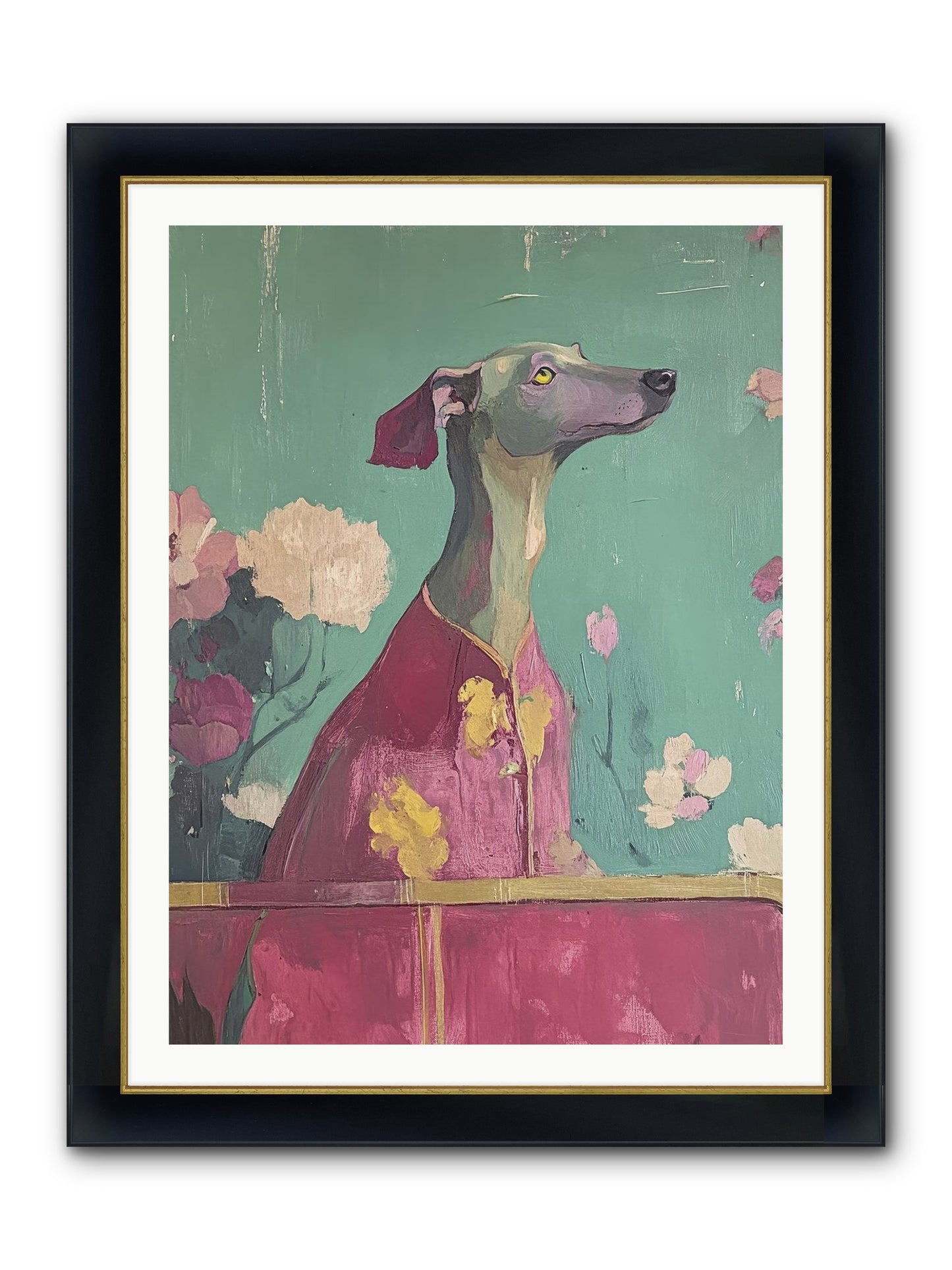 Happiness Incarnate Framed Print - Wide Black w/Gold 30x40
