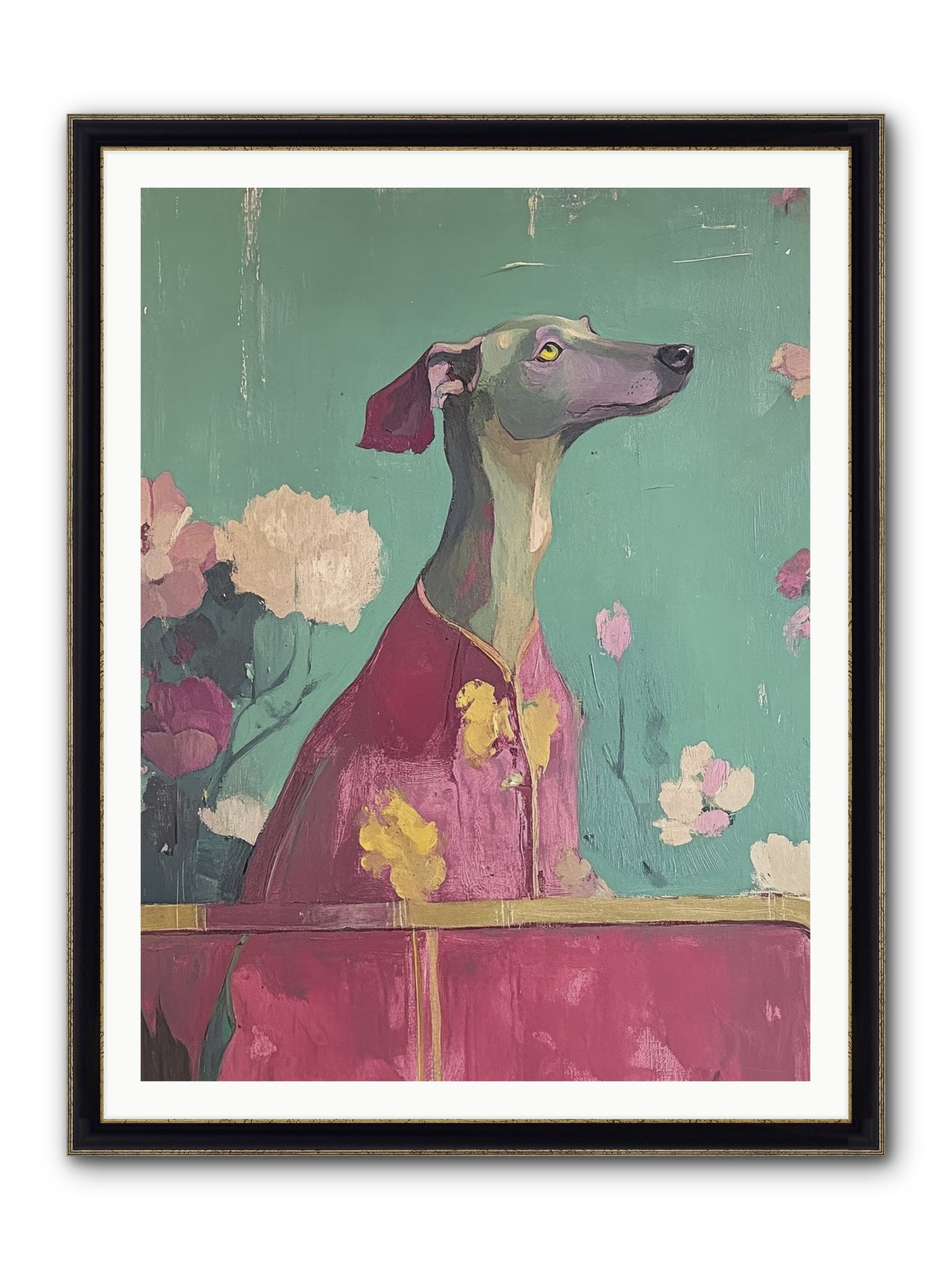 Happiness Incarnate Framed Print - Black & Gold 36x48