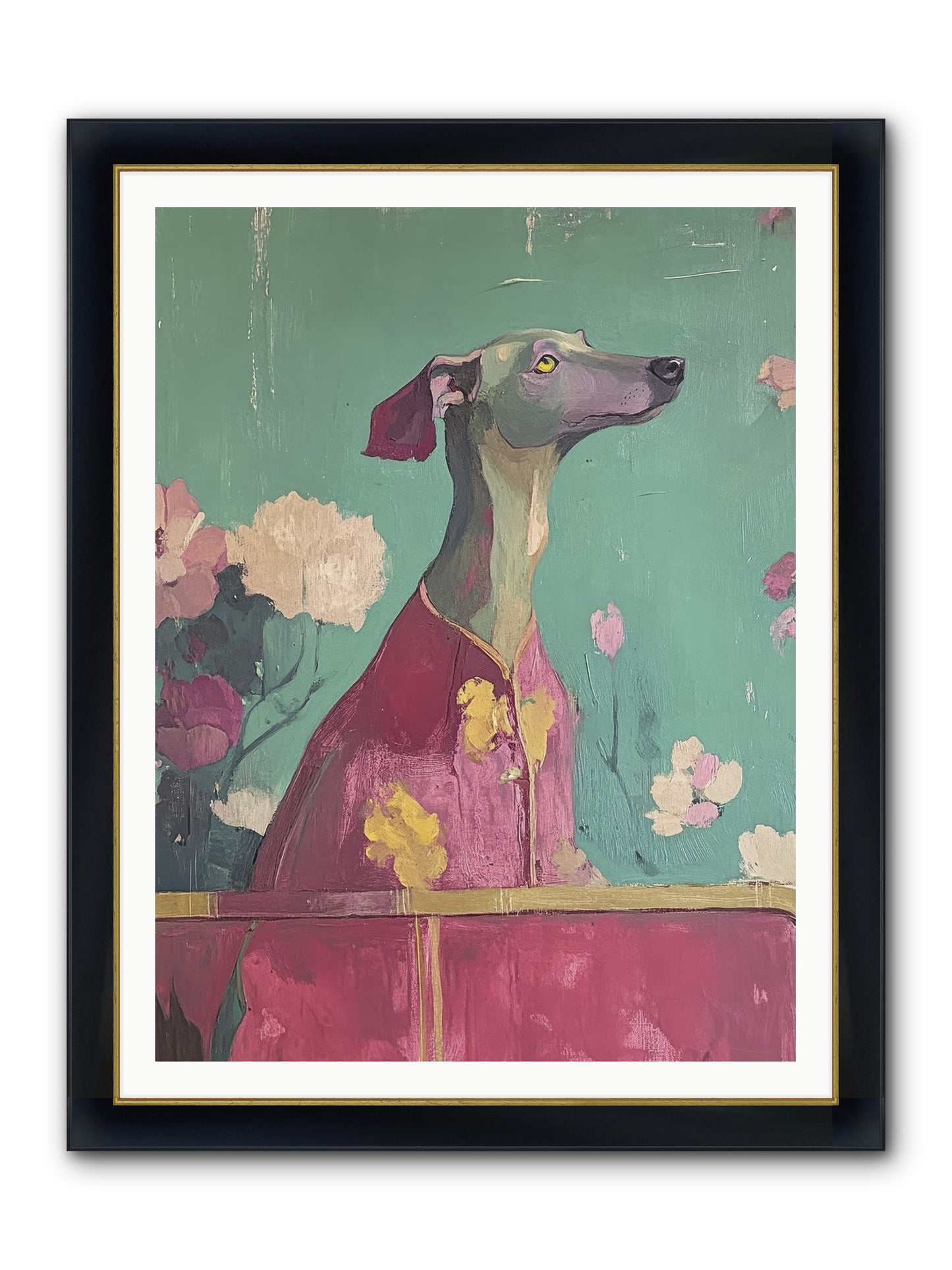 Happiness Incarnate Framed Print - Wide Black w/Gold 36x48