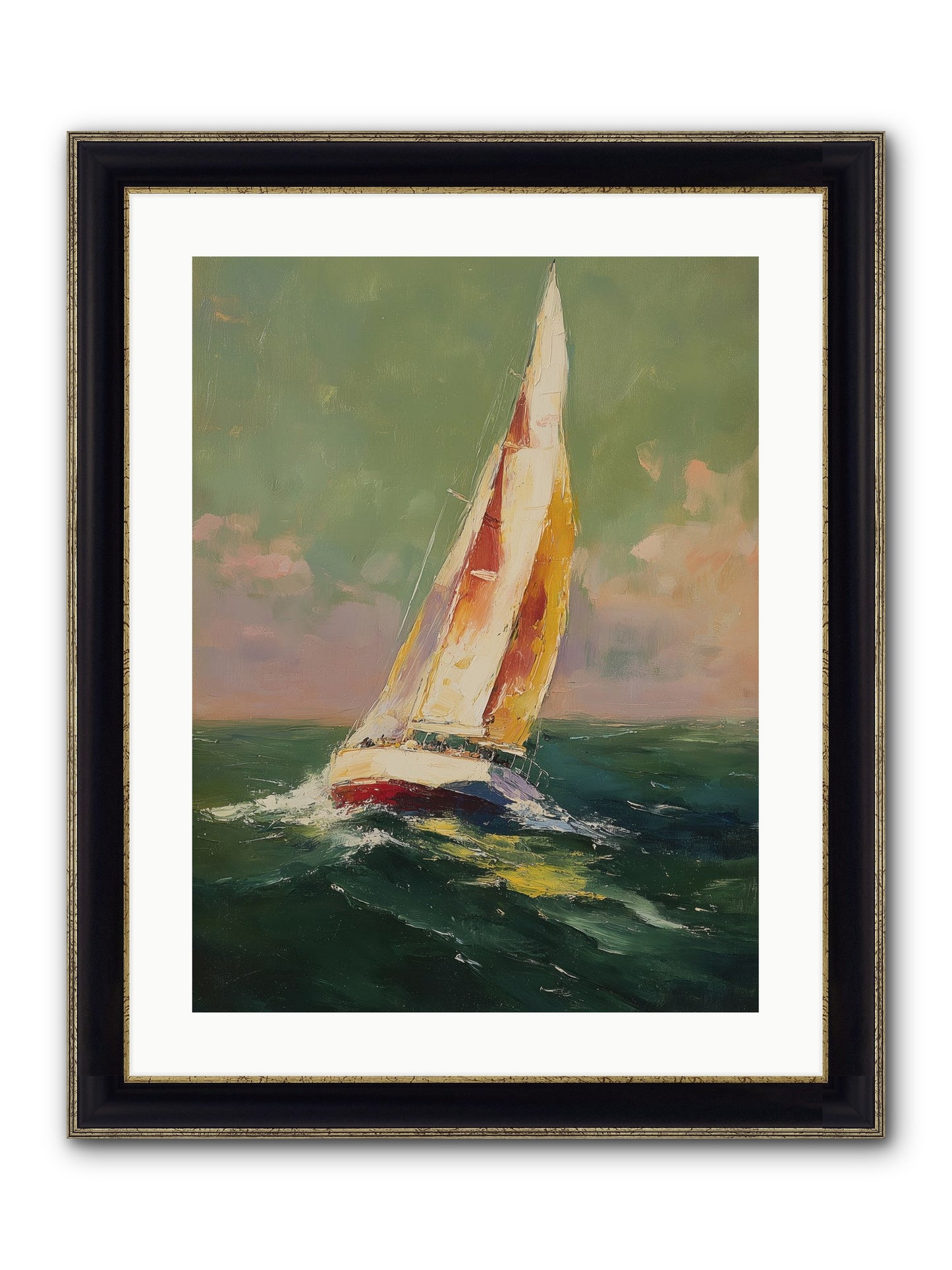 Happiness Pursued Framed Print - Black & Gold 18x24