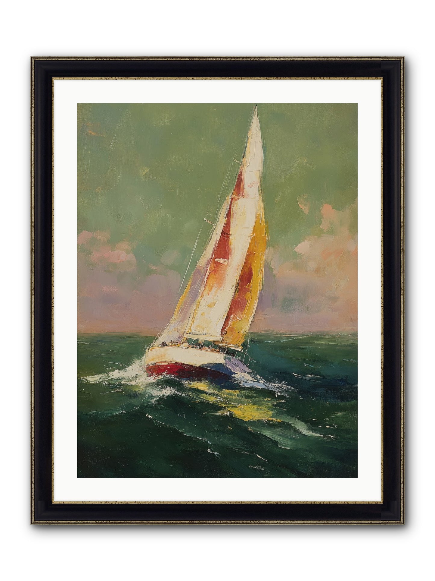 Happiness Pursued Framed Print - Black & Gold 24x32