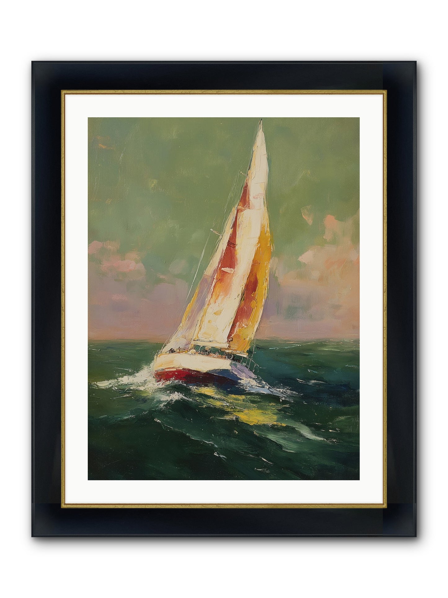 Happiness Pursued Framed Print - Wide Black w/Gold 24x32