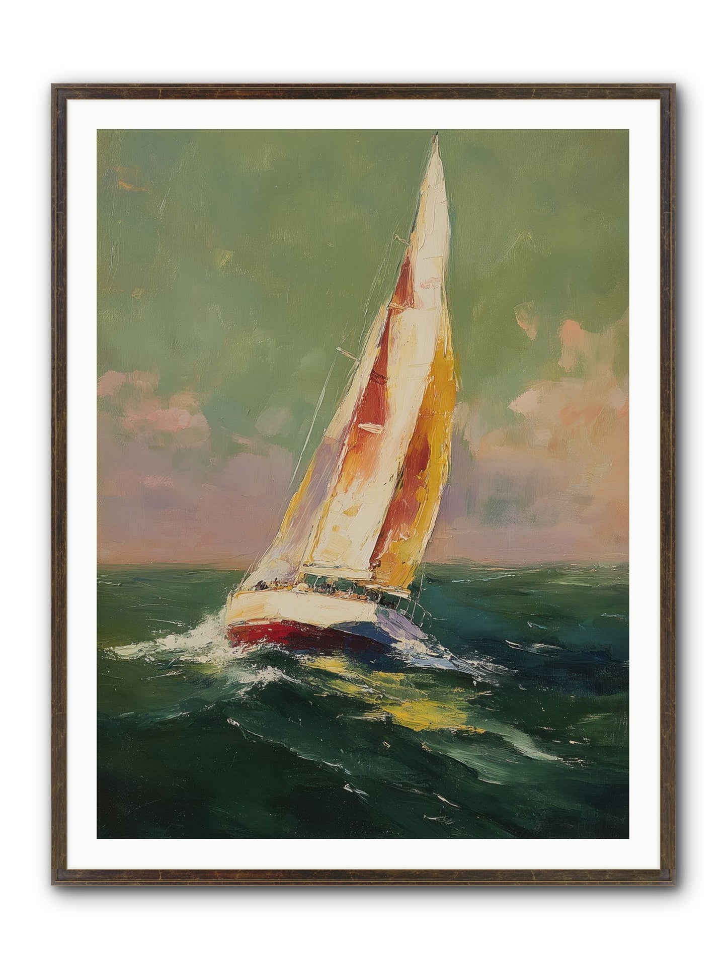 Happiness Pursued Framed Print - Slimwoods Black/Gold 36x48