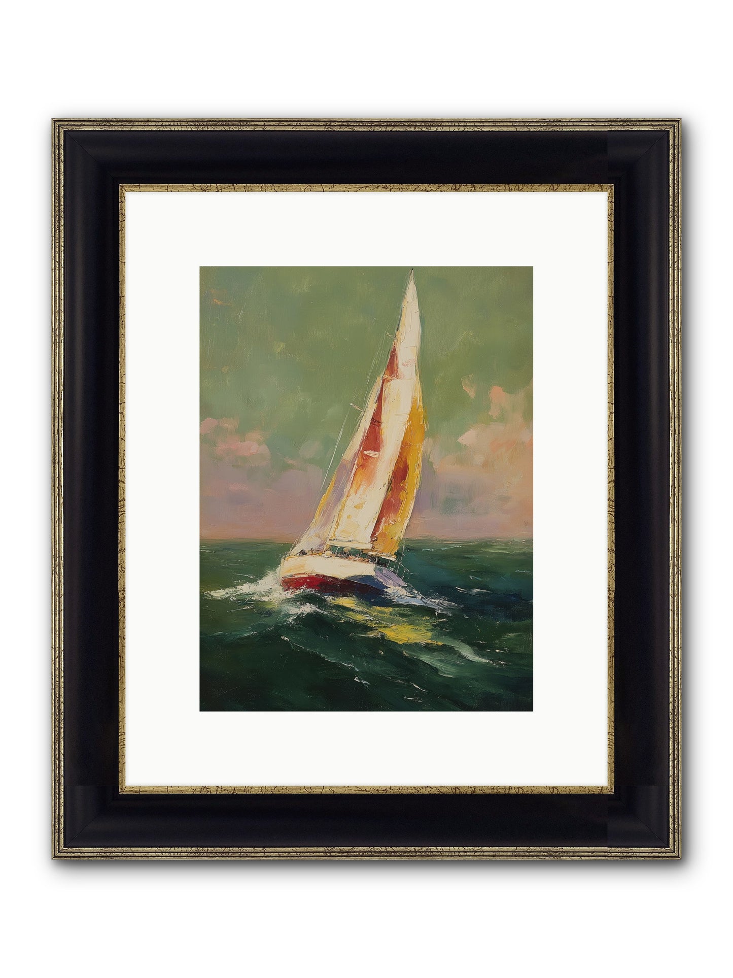 Happiness Pursued Framed Print - Black & Gold 9x12