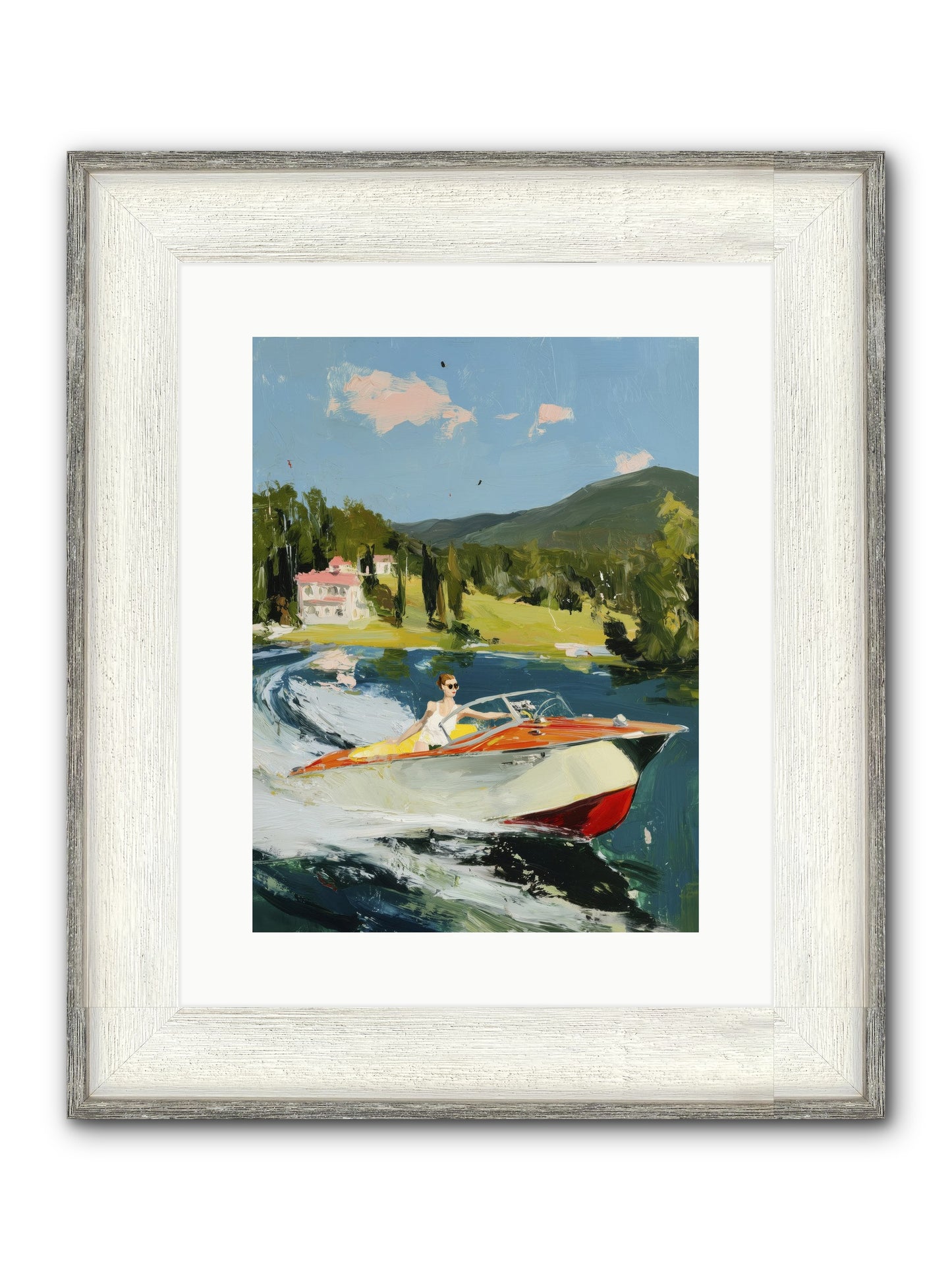Happy Days Framed Print - Driftwood White 12x16