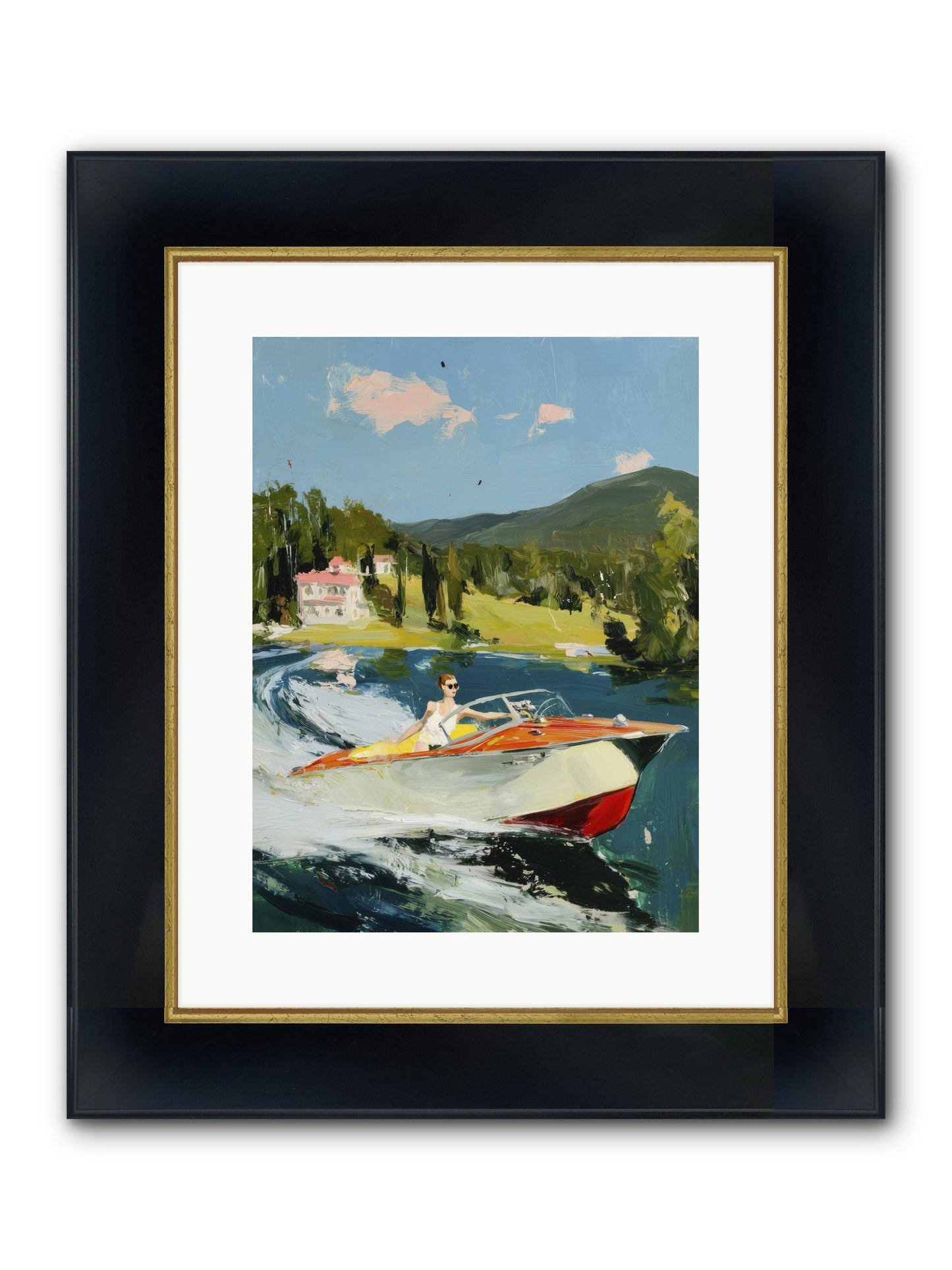 Happy Days Framed Print - Wide Black w/Gold 12x16