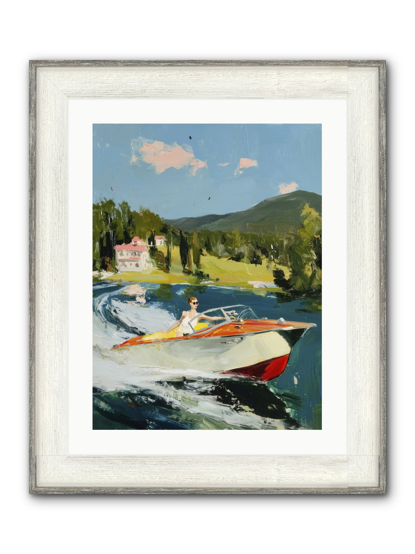 Happy Days Framed Print - Driftwood White 18x24