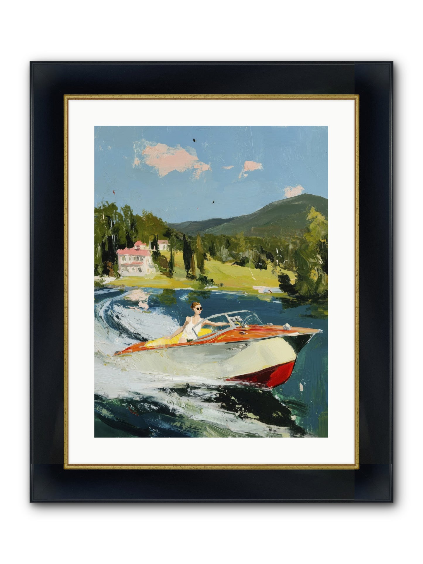 Happy Days Framed Print - Wide Black w/Gold 18x24
