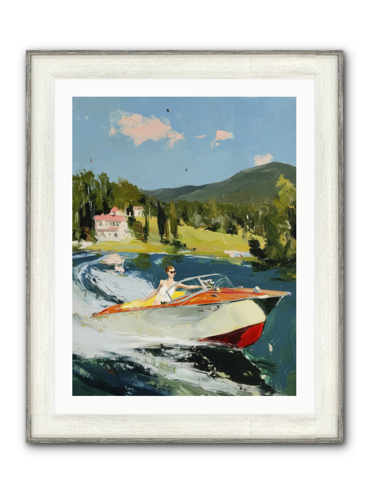 Happy Days Framed Print - Driftwood White 24x32