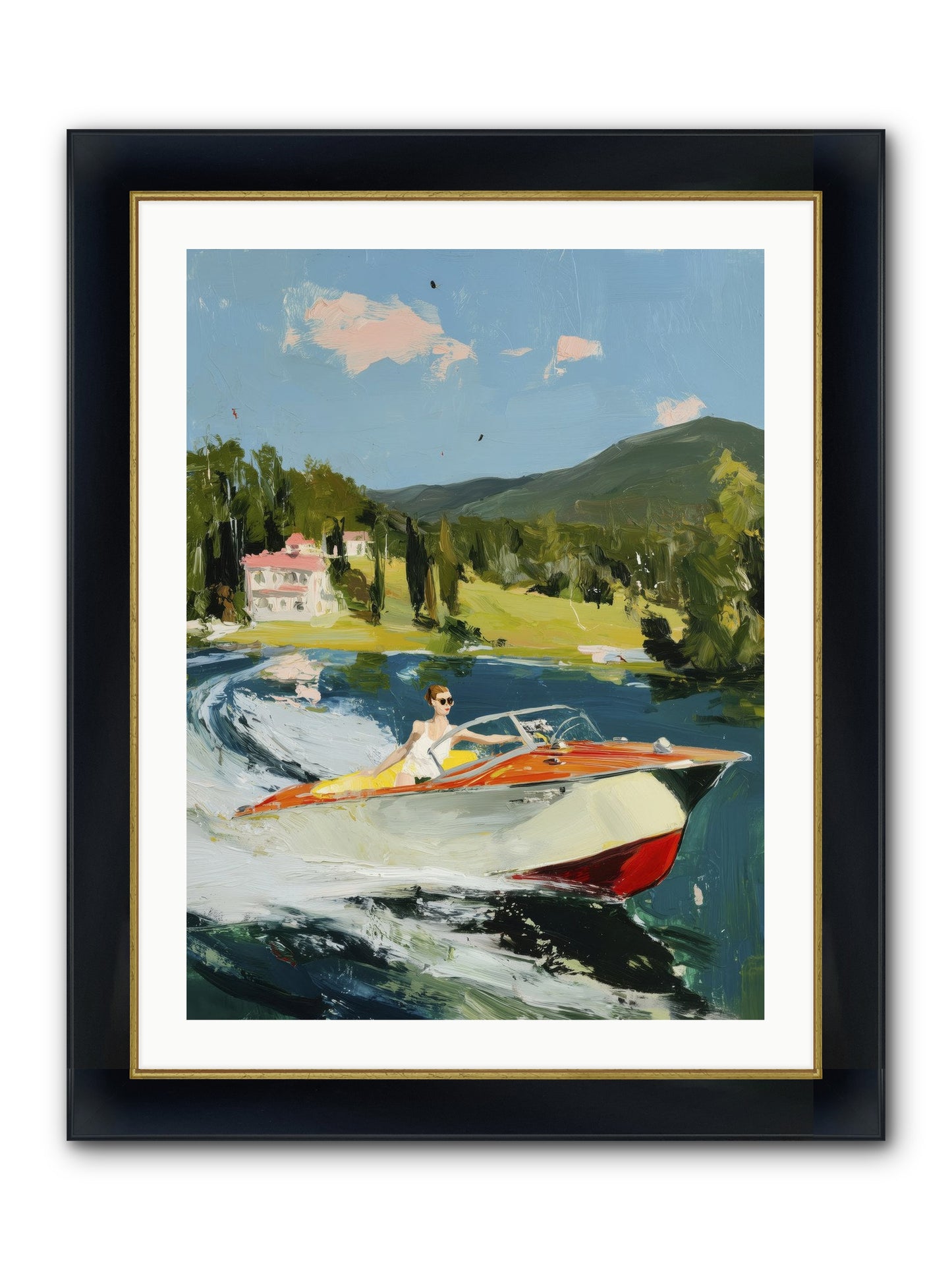 Happy Days Framed Print - Wide Black w/Gold 24x32