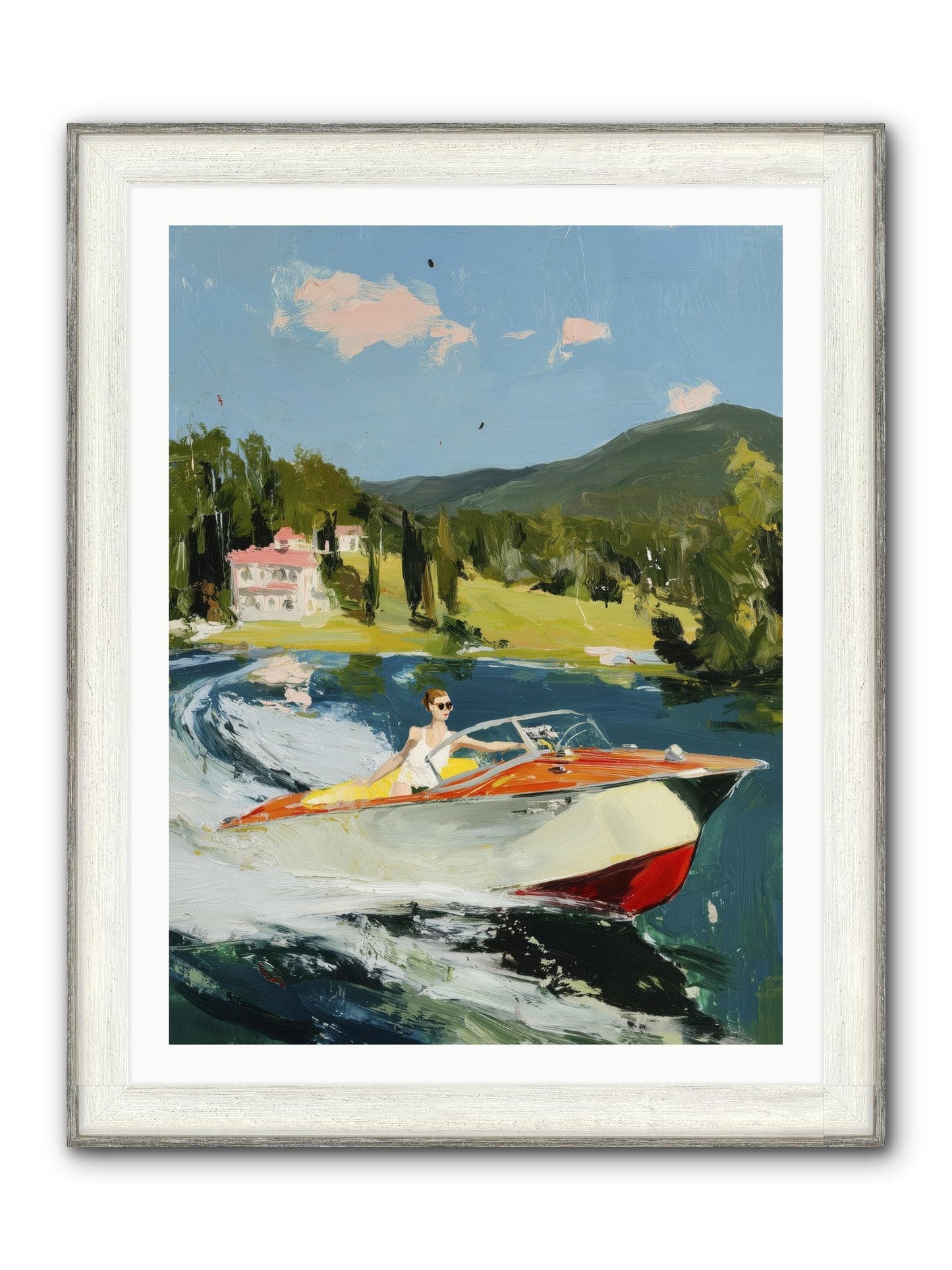 Happy Days Framed Print - Driftwood White 30x40
