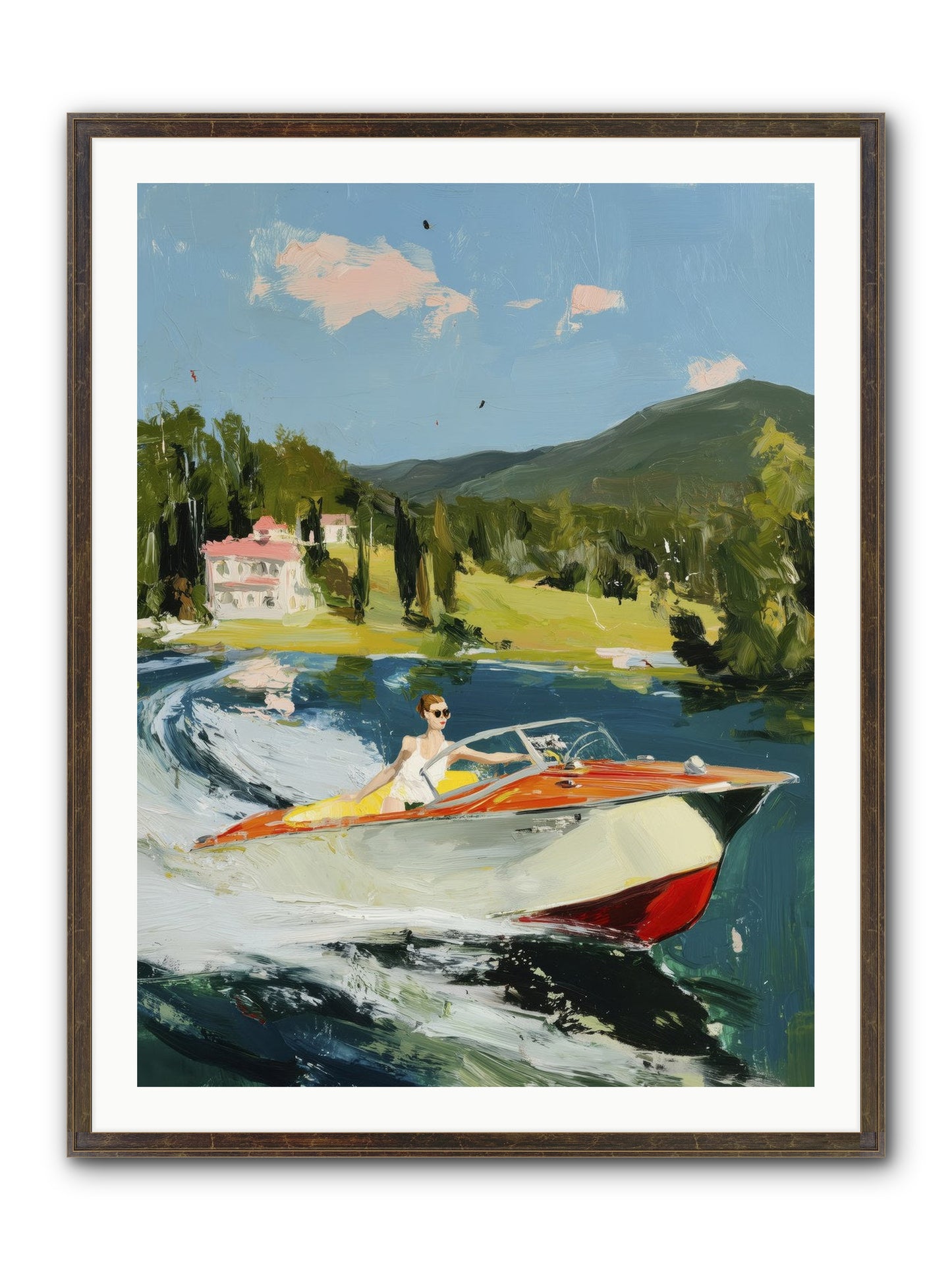 Happy Days Framed Print - Slimwoods Black/Gold 30x40