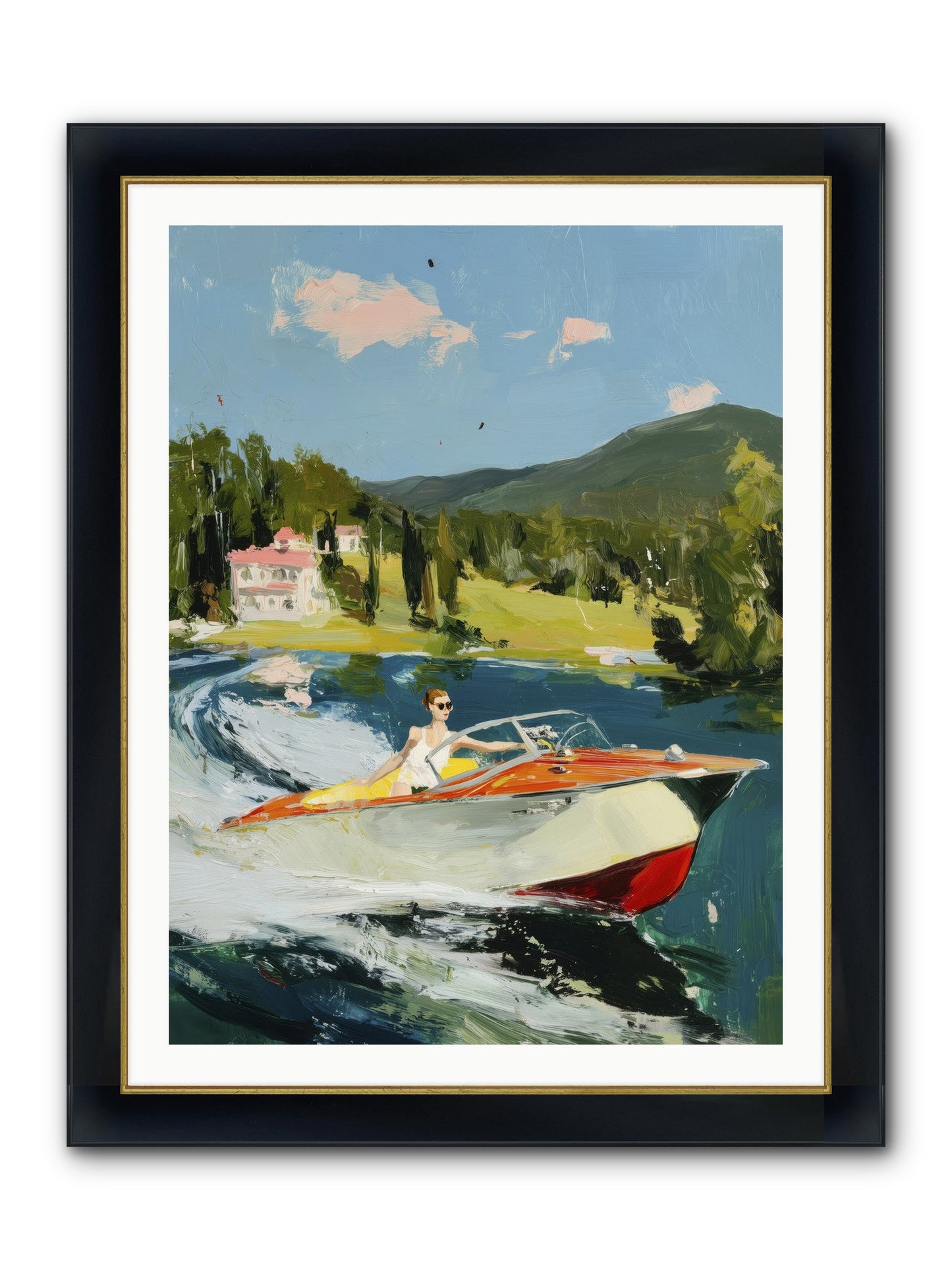 Happy Days Framed Print - Wide Black w/Gold 30x40