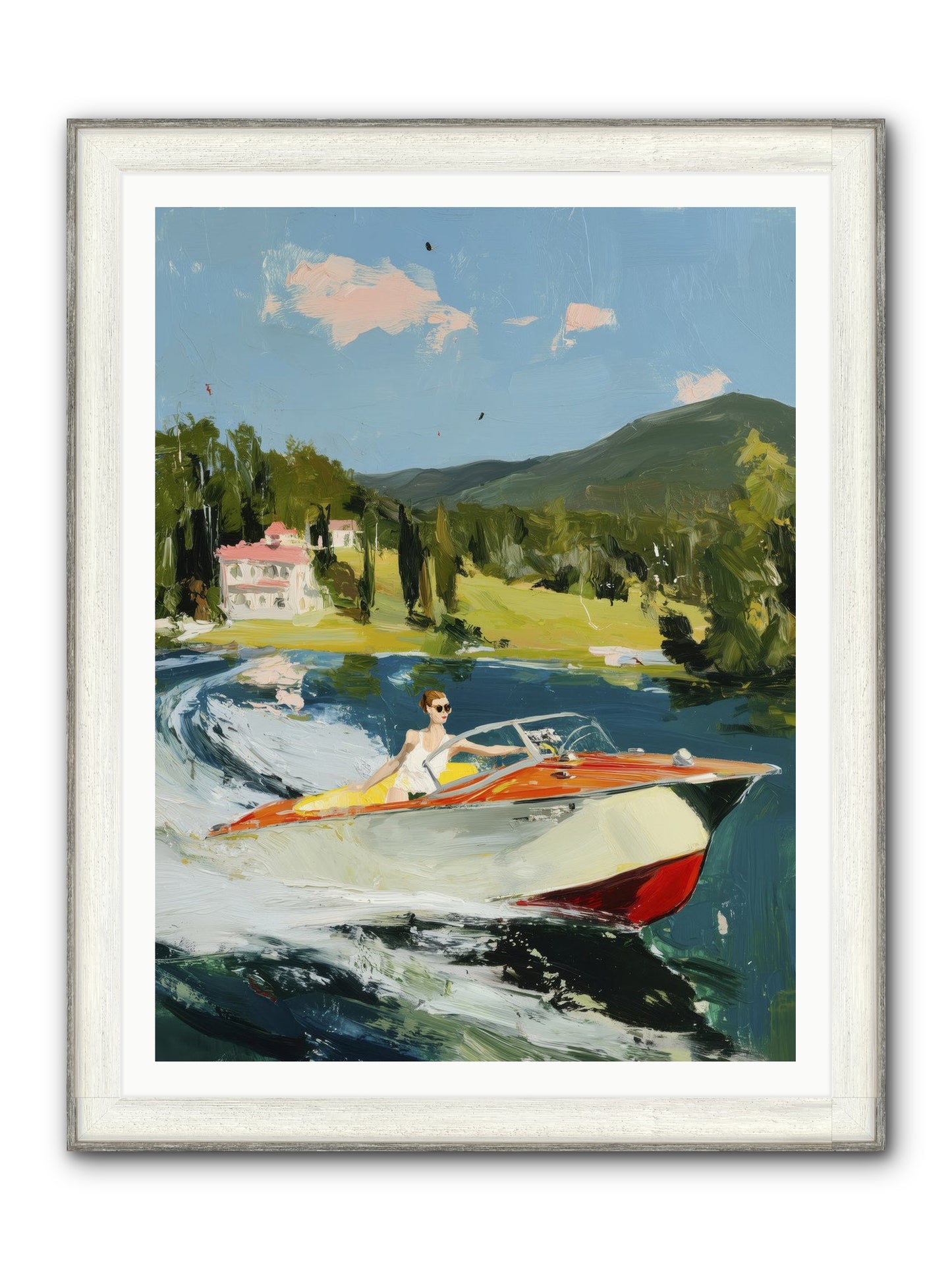 Happy Days Framed Print - Driftwood White 36x48