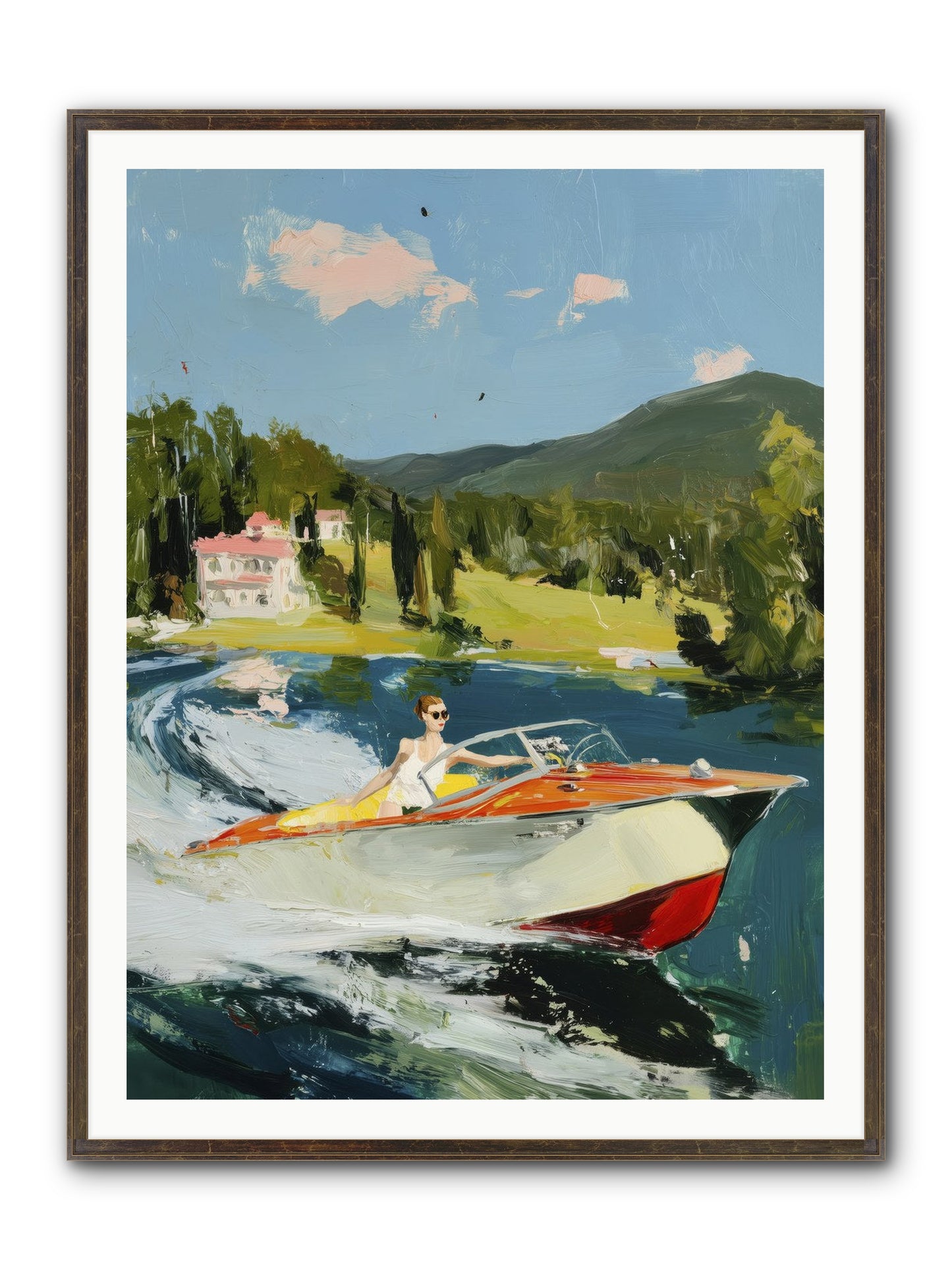 Happy Days Framed Print - Slimwoods Black/Gold 36x48