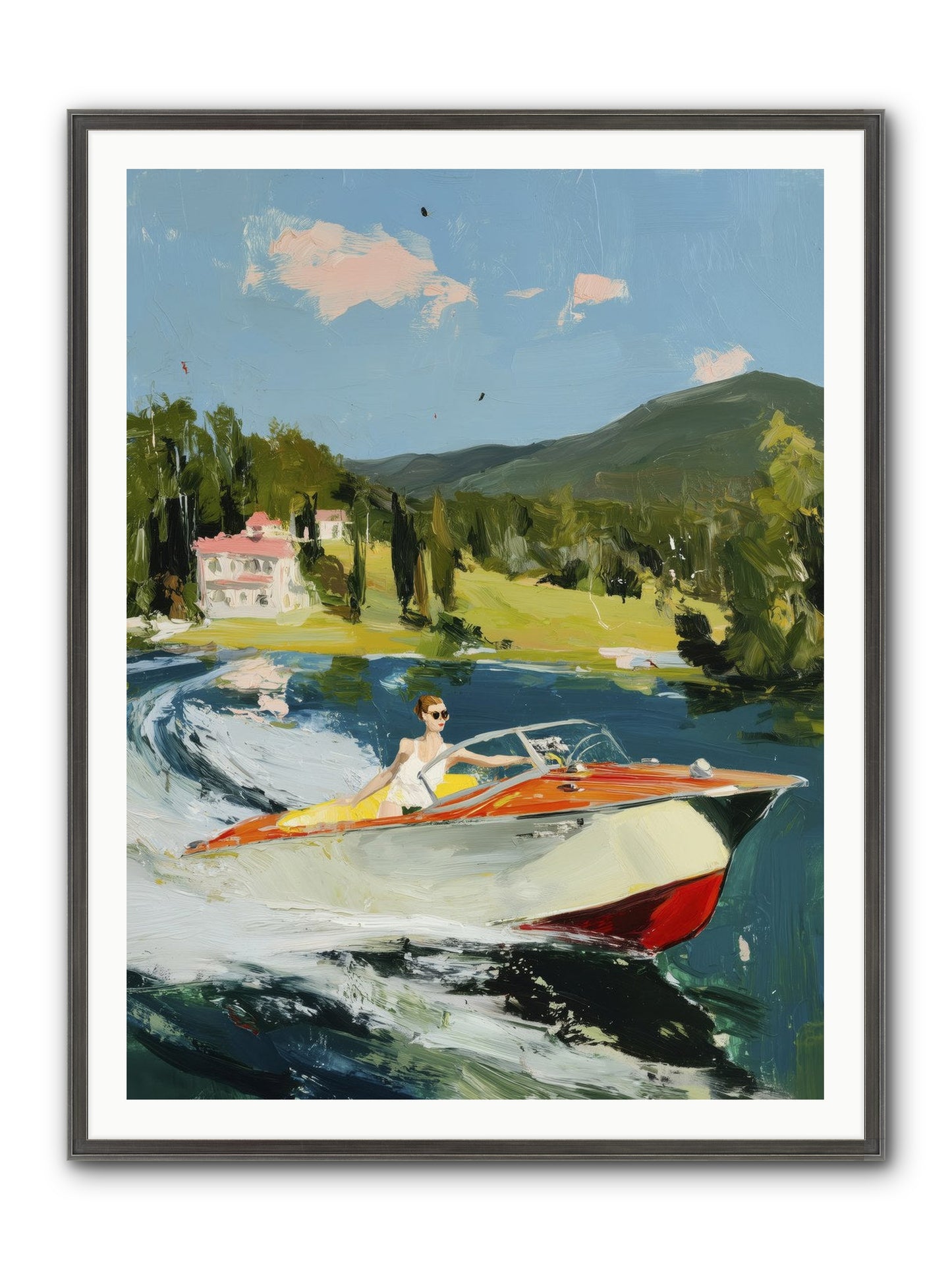 Happy Days Framed Print - Slimwoods Black/Silver 36x48