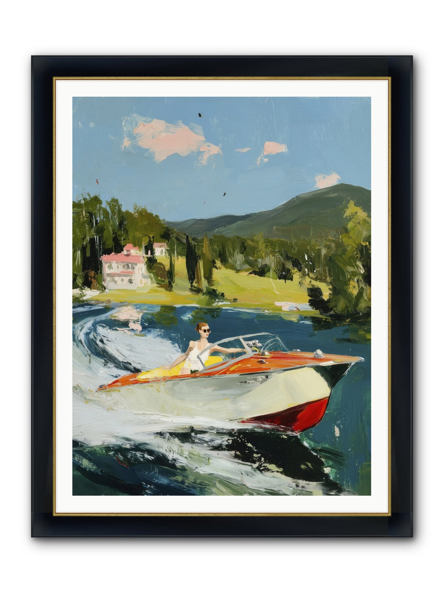 Happy Days Framed Print - Wide Black w/Gold 36x48