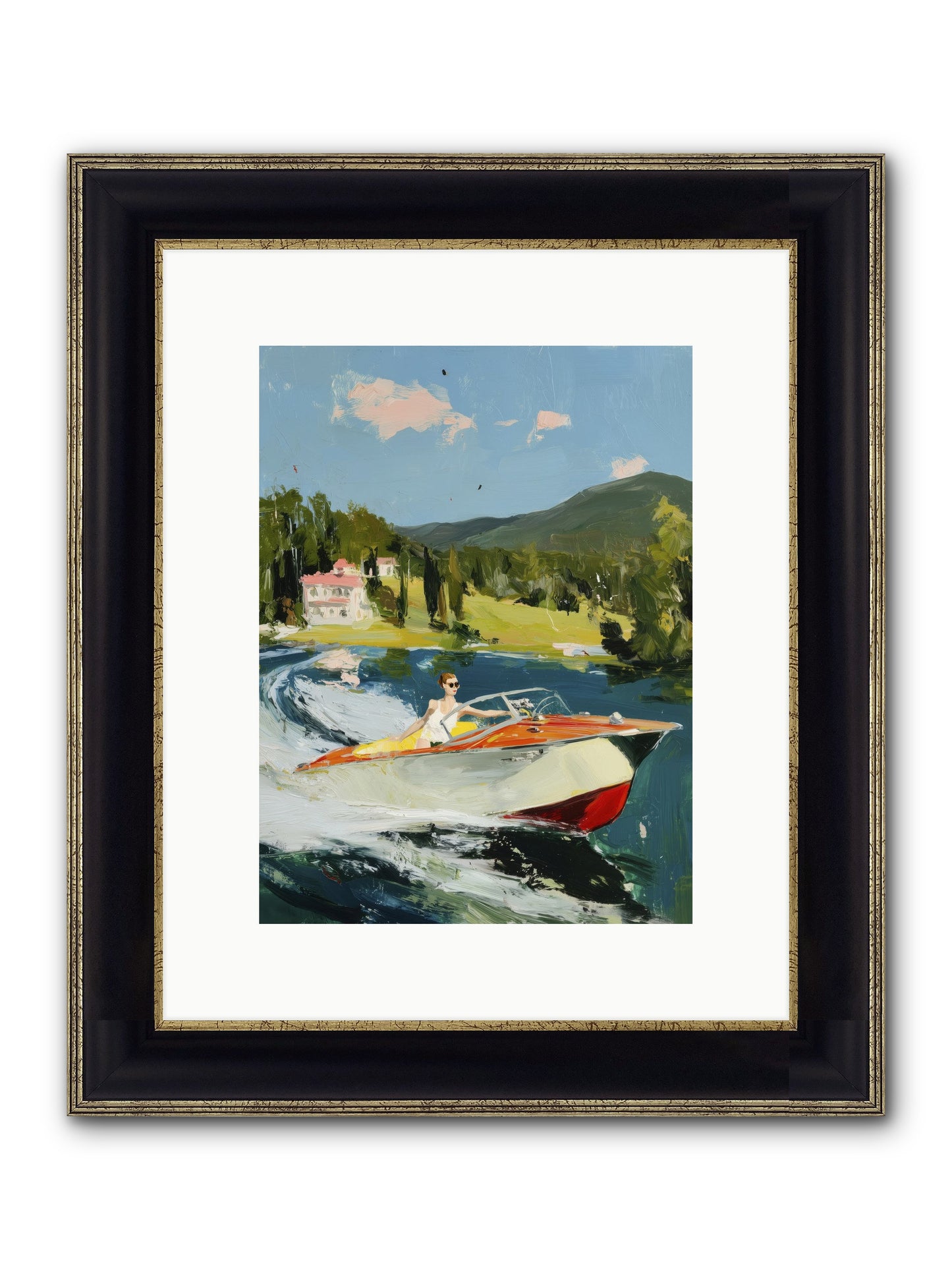Happy Days Framed Print - Black & Gold 9x12