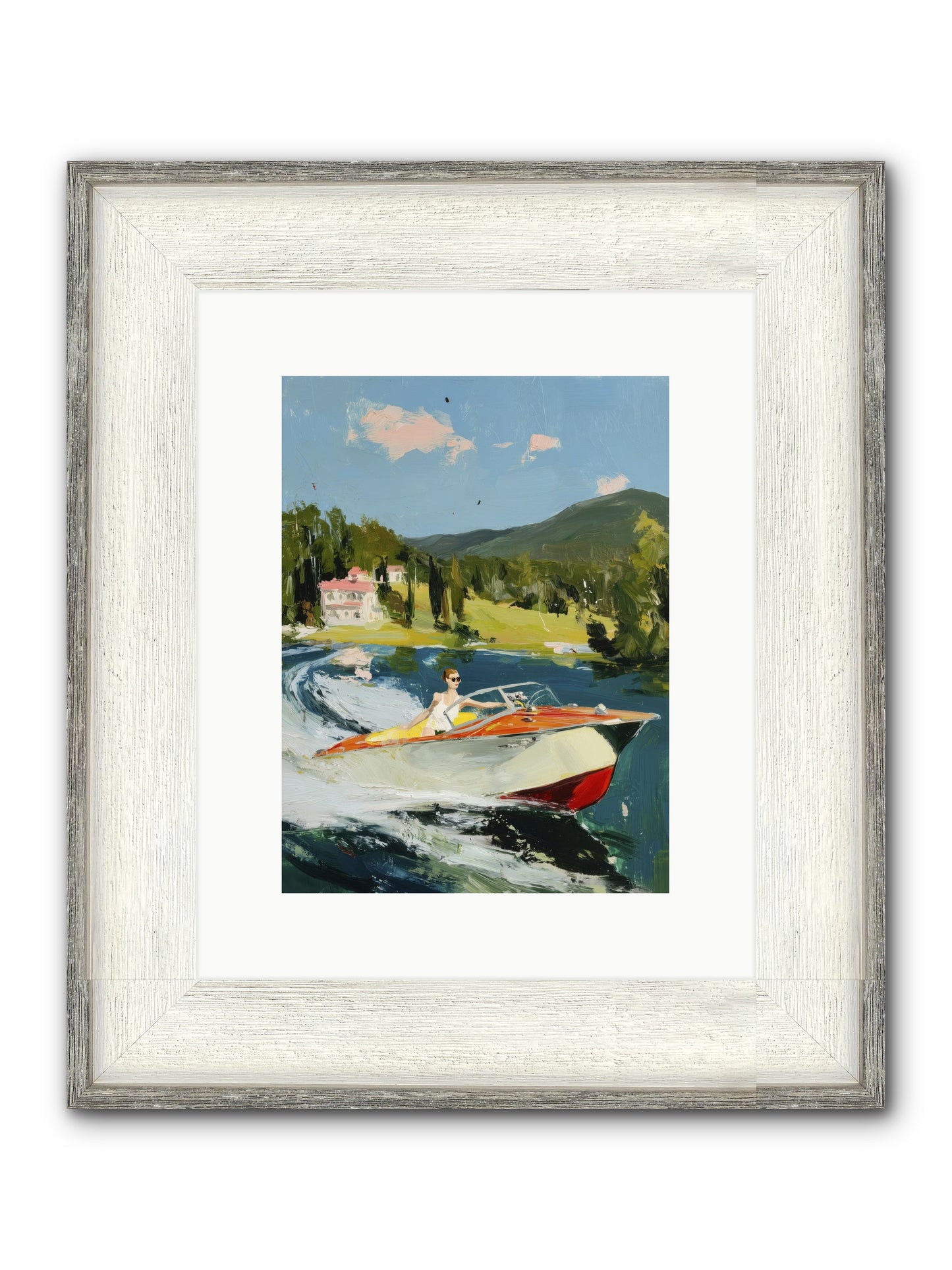 Happy Days Framed Print - Driftwood White 9x12