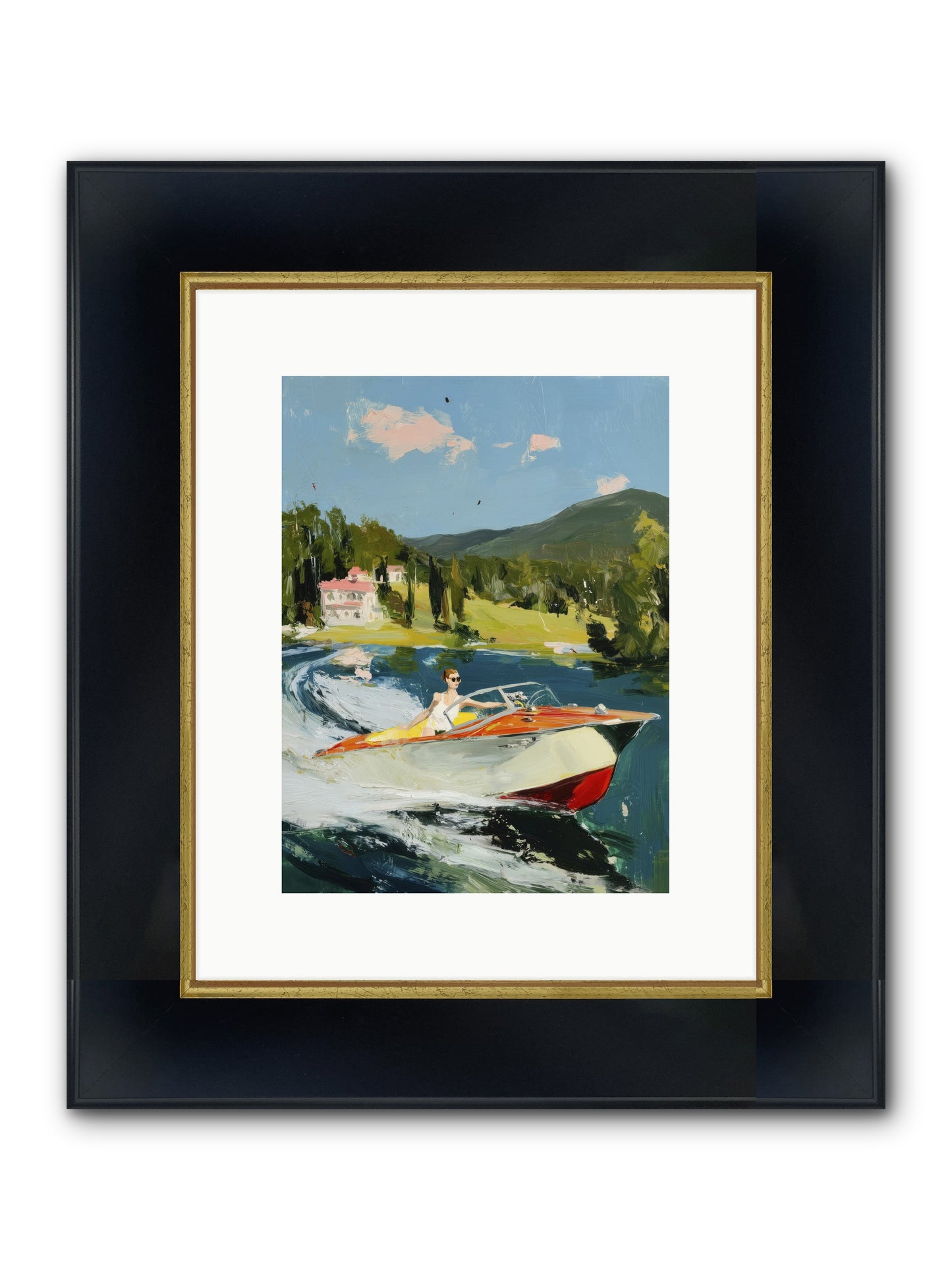 Happy Days Framed Print - Wide Black w/Gold 9x12