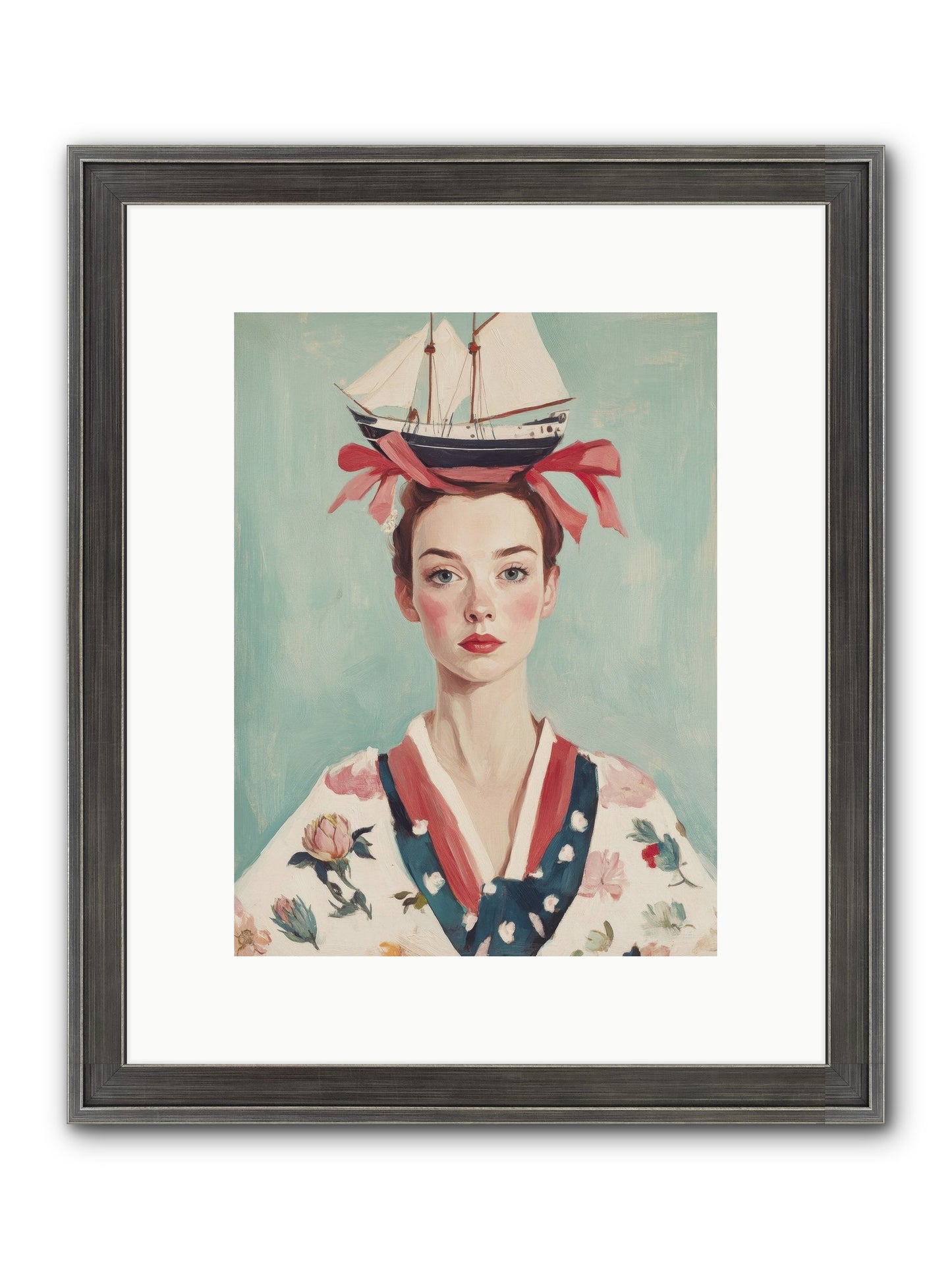 Harbor Belle Of Winter Framed Print - Slimwoods Black/Silver 9x12