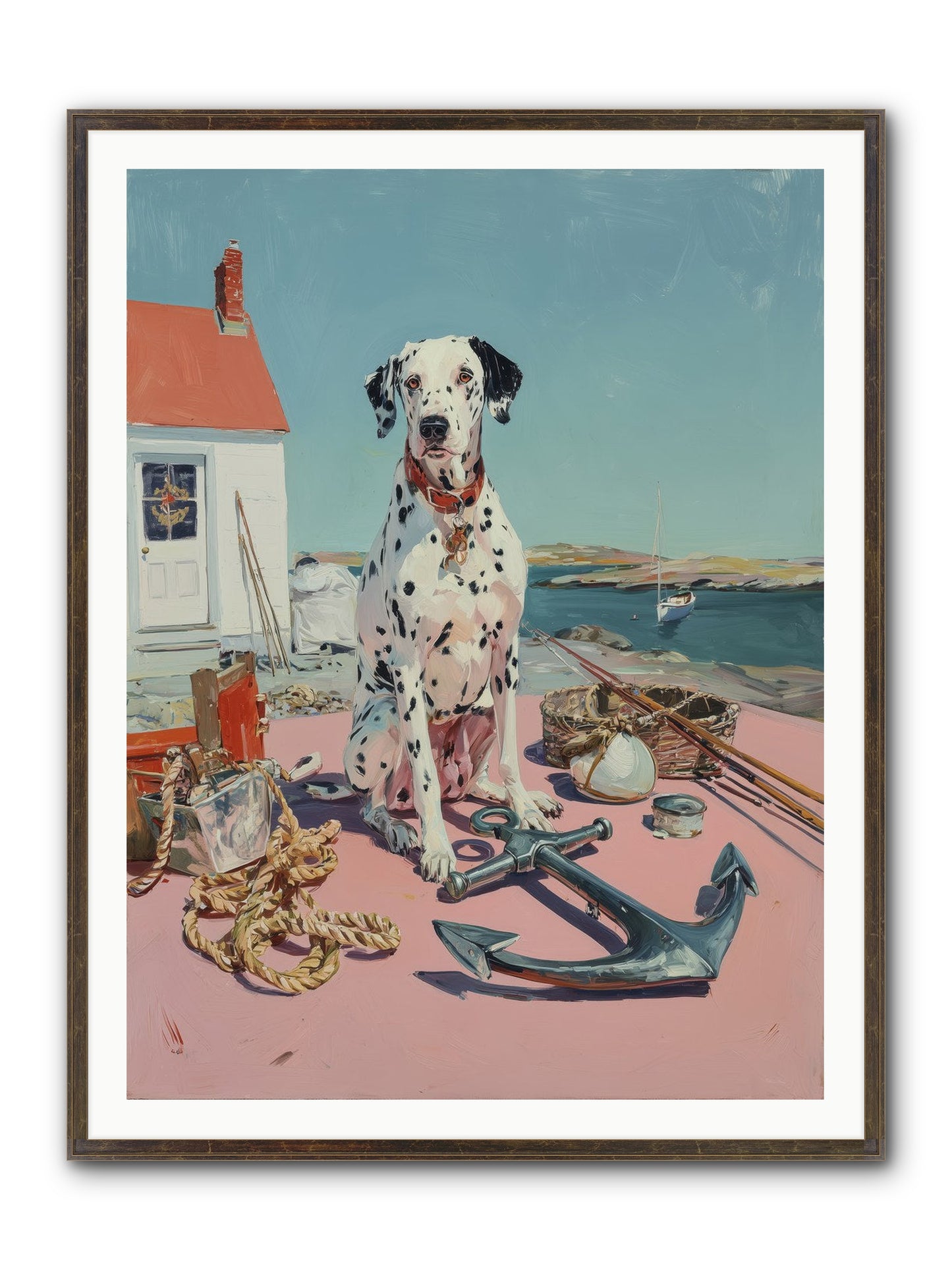 Harbor Hound Framed Print - Slimwoods Black/Gold 36x48