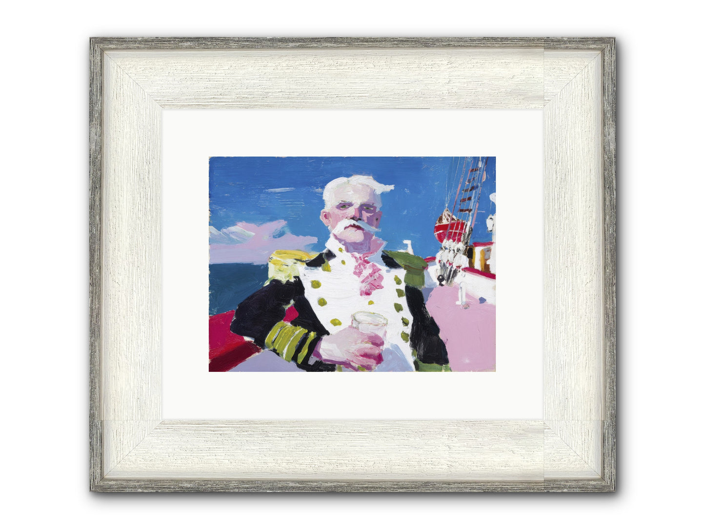 Harbor Watch Framed Print - Driftwood White 12x9