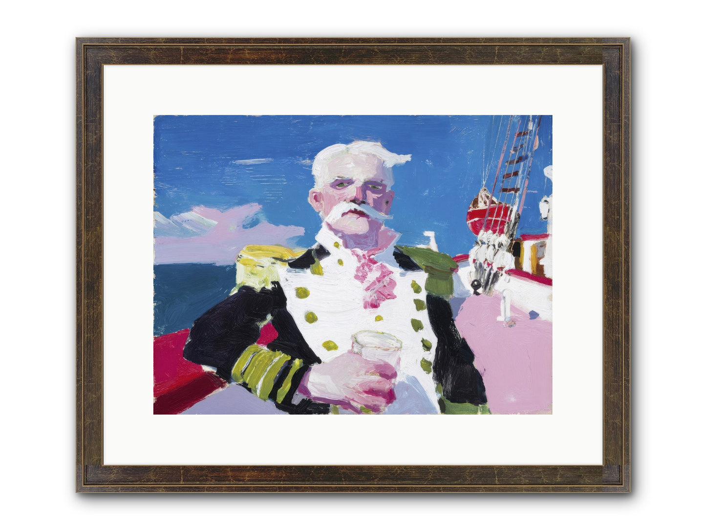 Harbor Watch Framed Print - Slimwoods Black/Gold 16x12