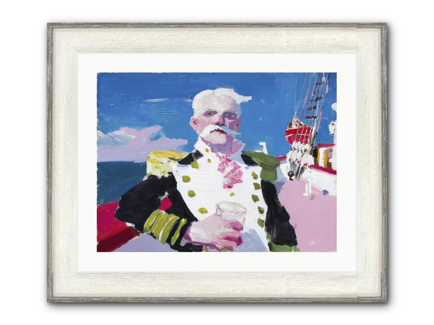 Harbor Watch Framed Print - Driftwood White 24x18