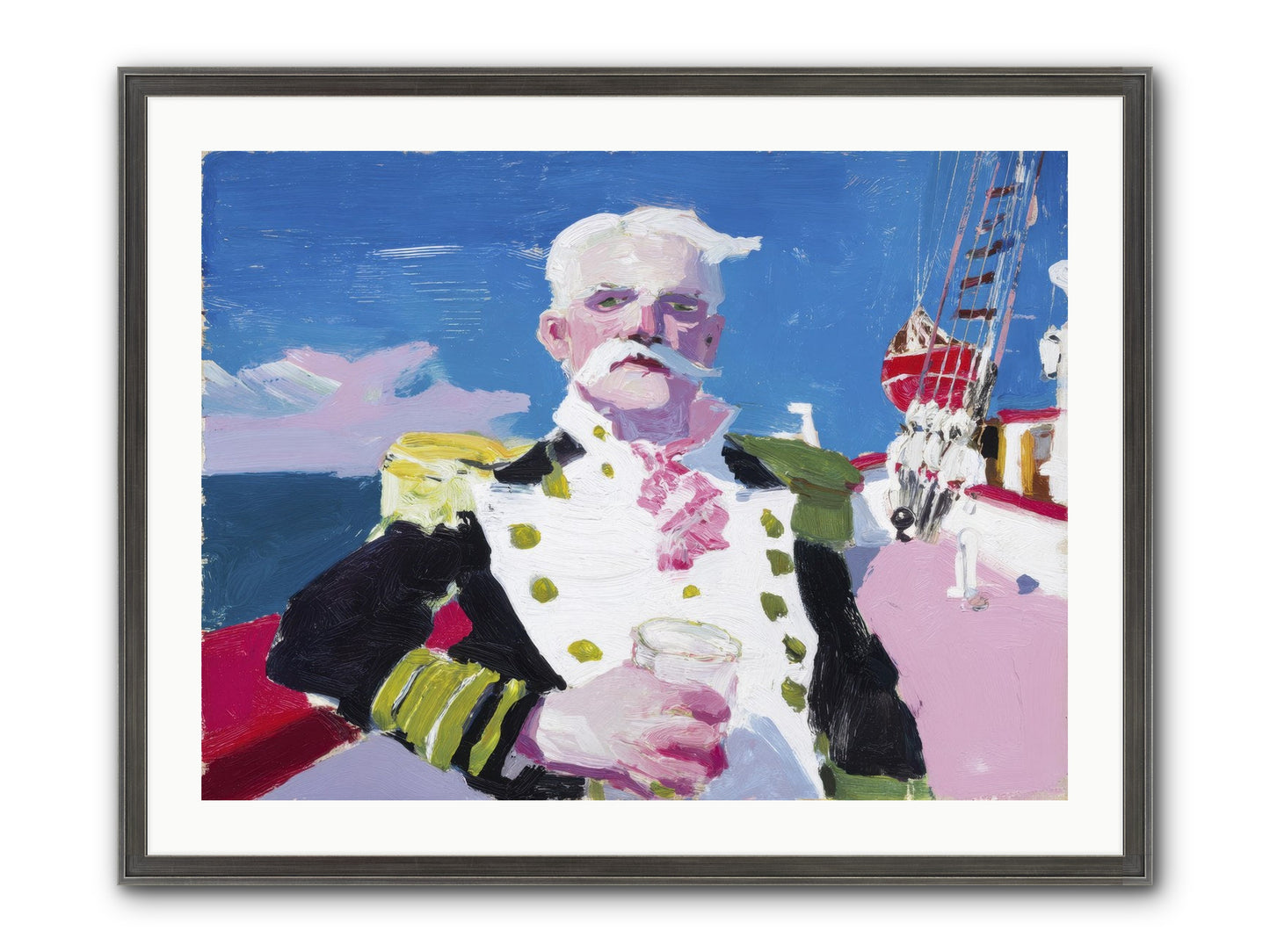 Harbor Watch Framed Print - Slimwoods Black/Silver 32x24