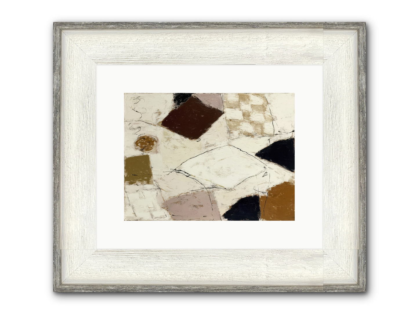 Harbored Framed Print - Driftwood White 12x9