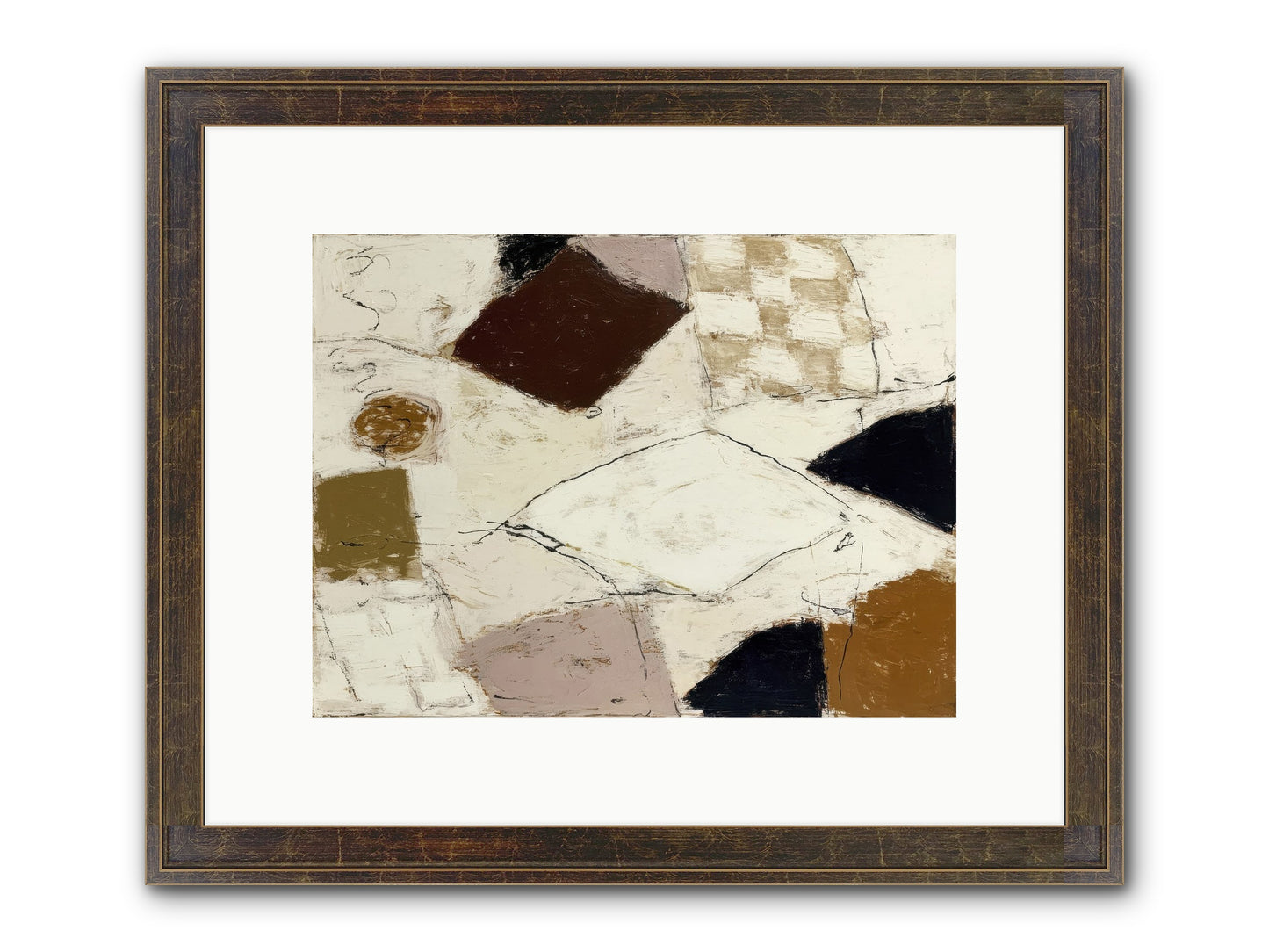 Harbored Framed Print - Slimwoods Black/Gold 12x9