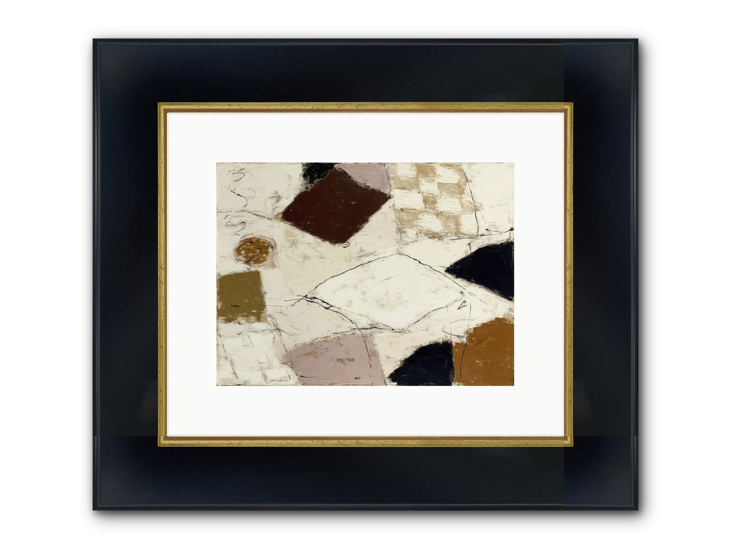 Harbored Framed Print - Wide Black w/Gold 12x9