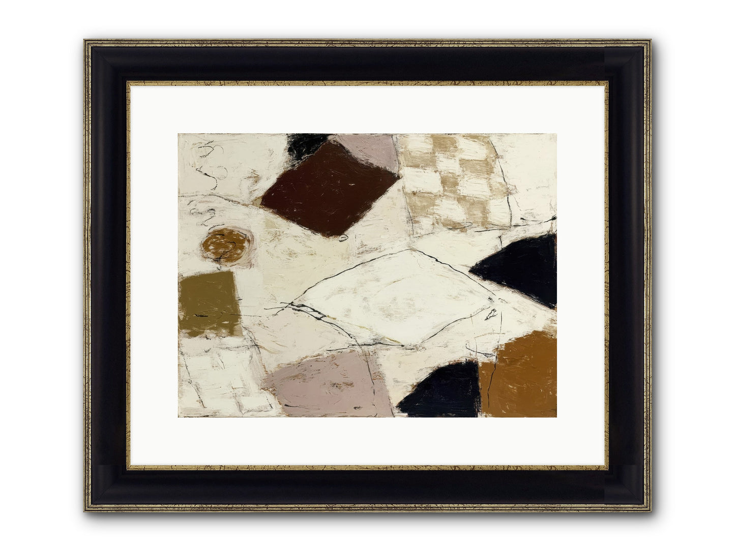Harbored Framed Print - Black & Gold 16x12
