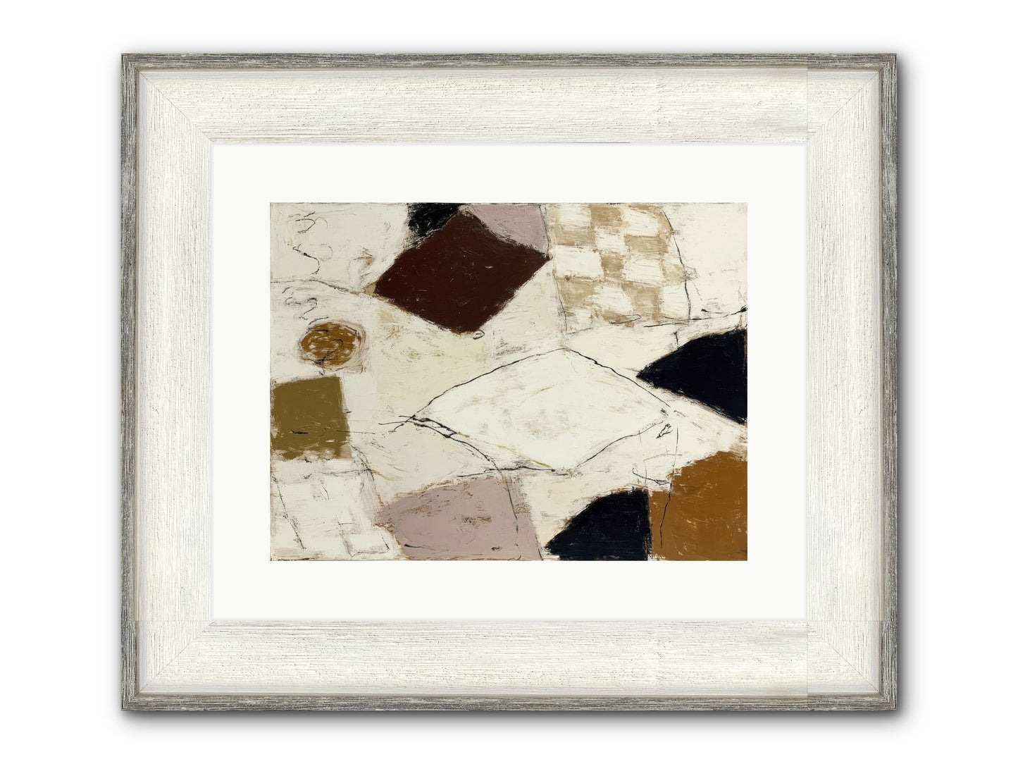 Harbored Framed Print - Driftwood White 16x12