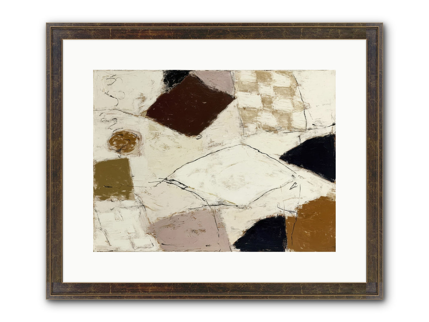 Harbored Framed Print - Slimwoods Black/Gold 16x12