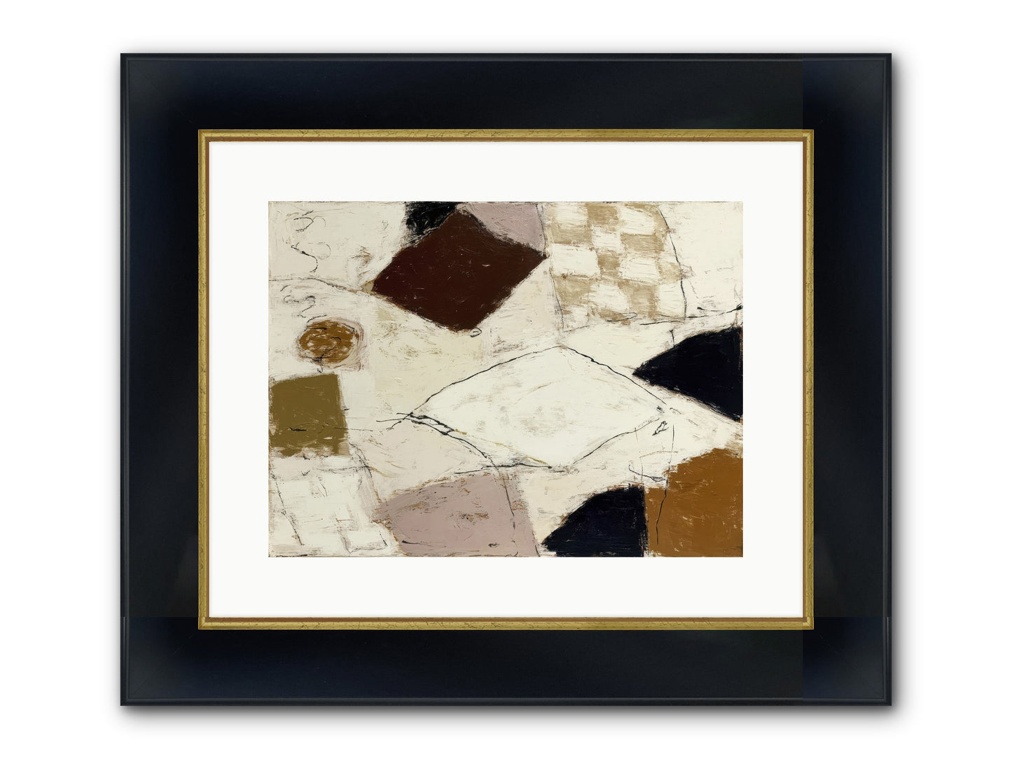 Harbored Framed Print - Wide Black w/Gold 16x12