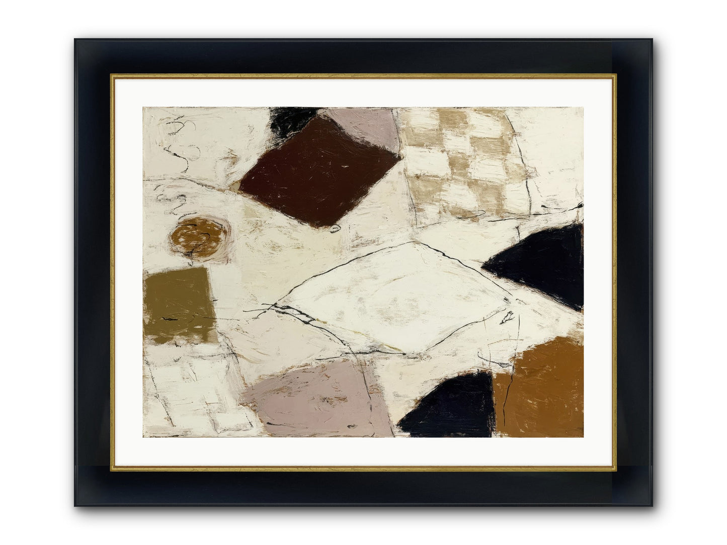 Harbored Framed Print - Wide Black w/Gold 32x24