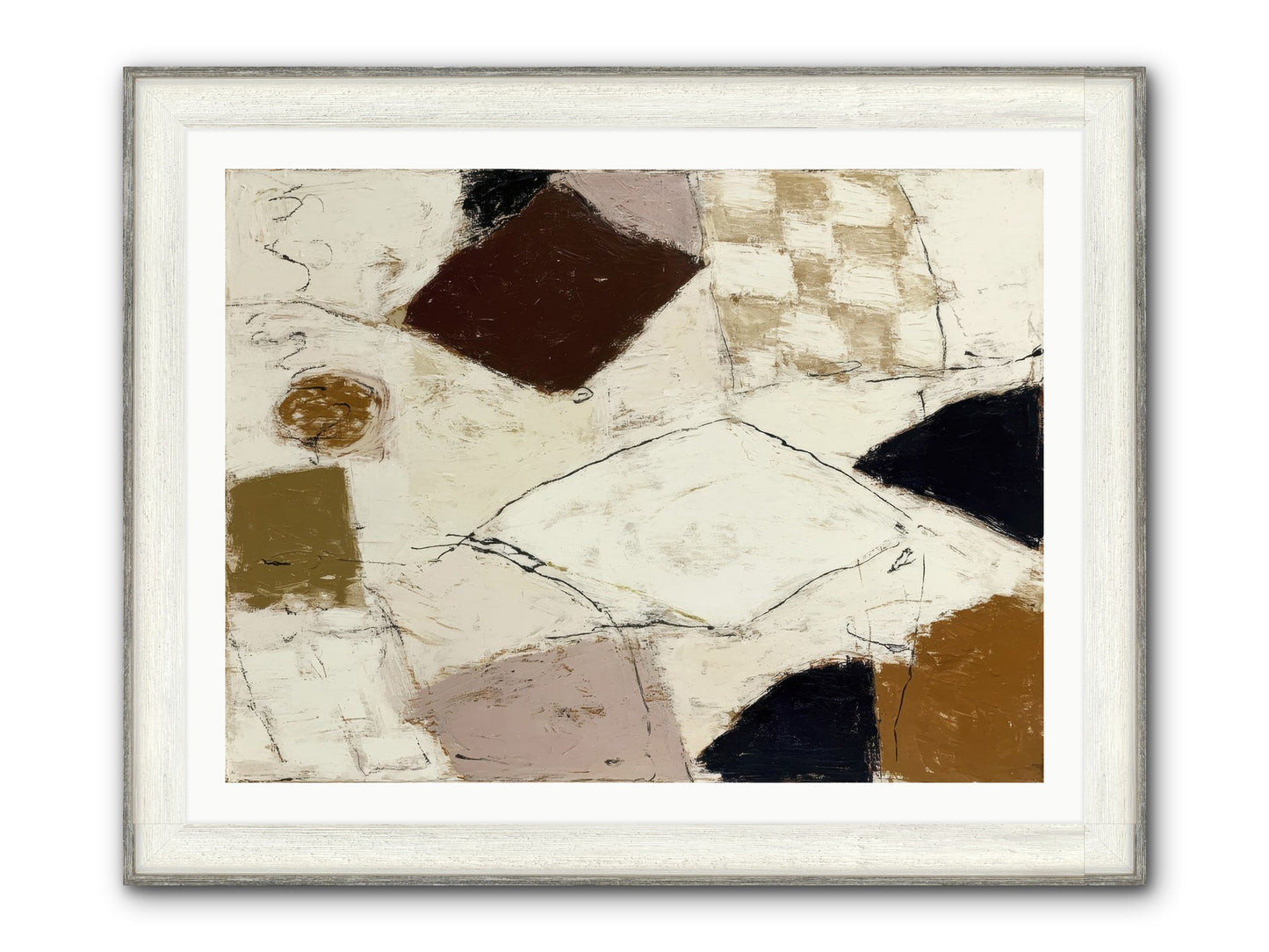 Harbored Framed Print - Driftwood White 40x30