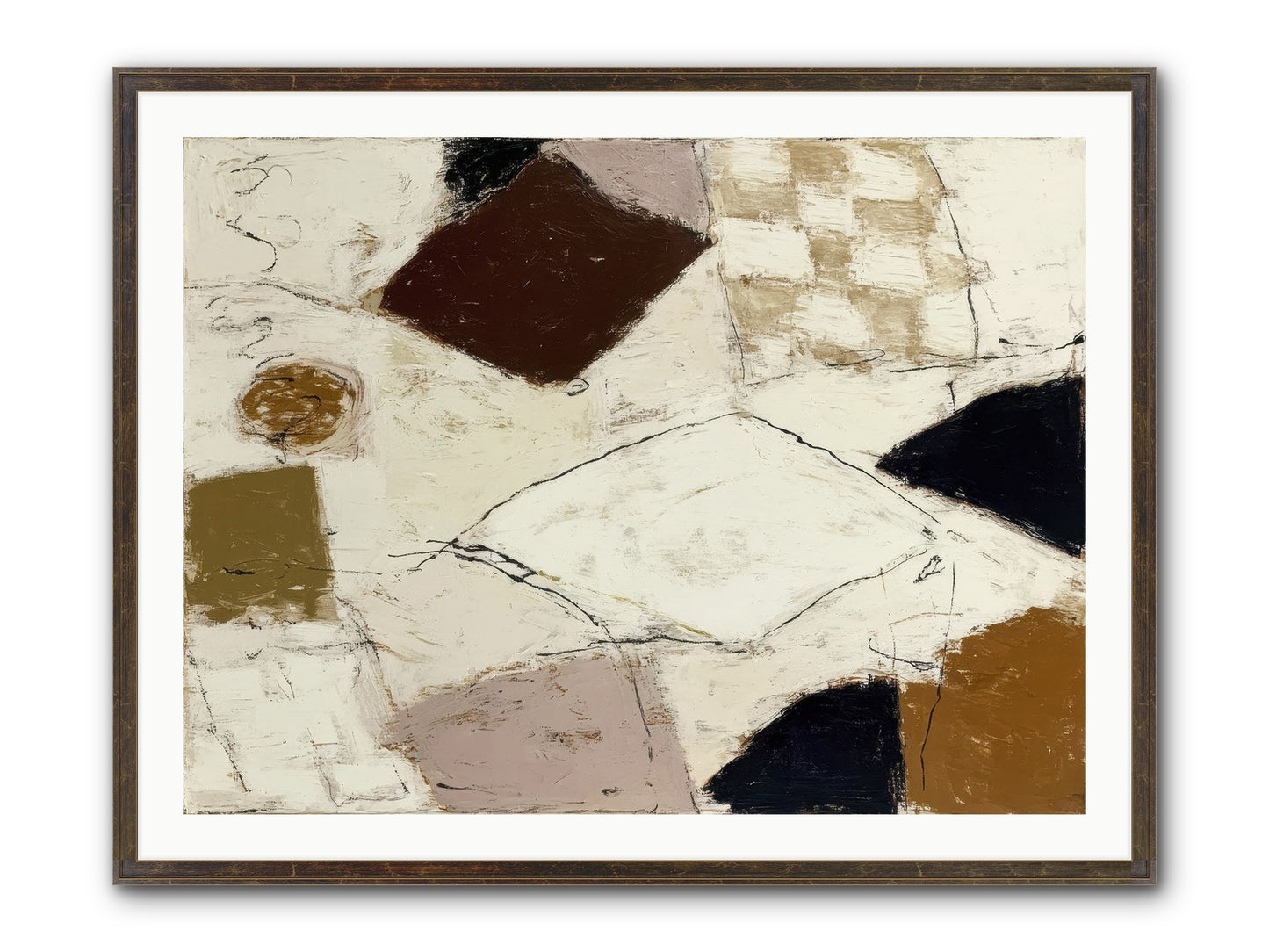 Harbored Framed Print - Slimwoods Black/Gold 40x30