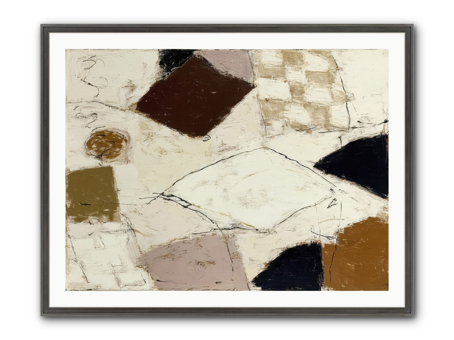 Harbored Framed Print - Slimwoods Black/Silver 40x30