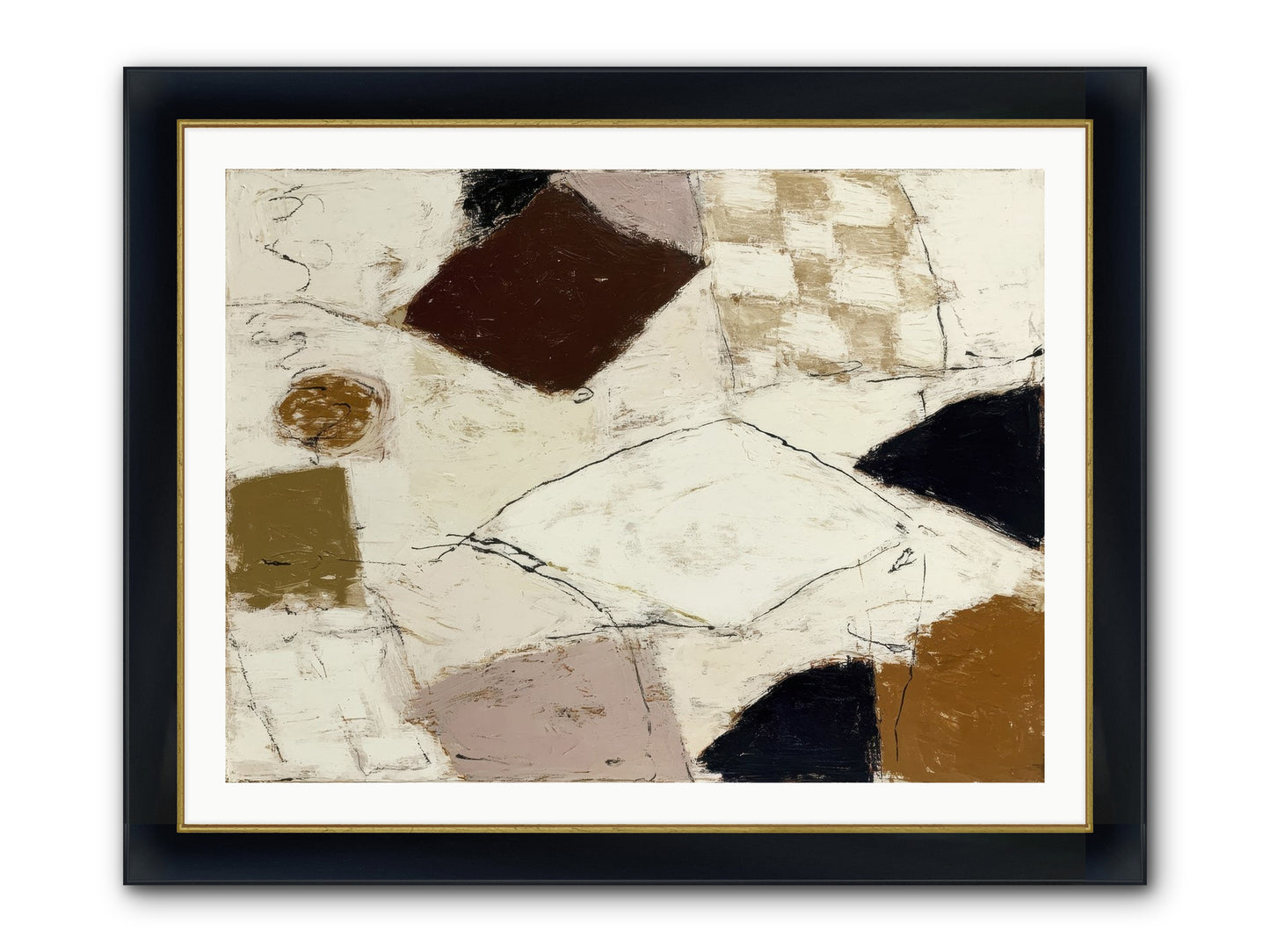 Harbored Framed Print - Wide Black w/Gold 40x30