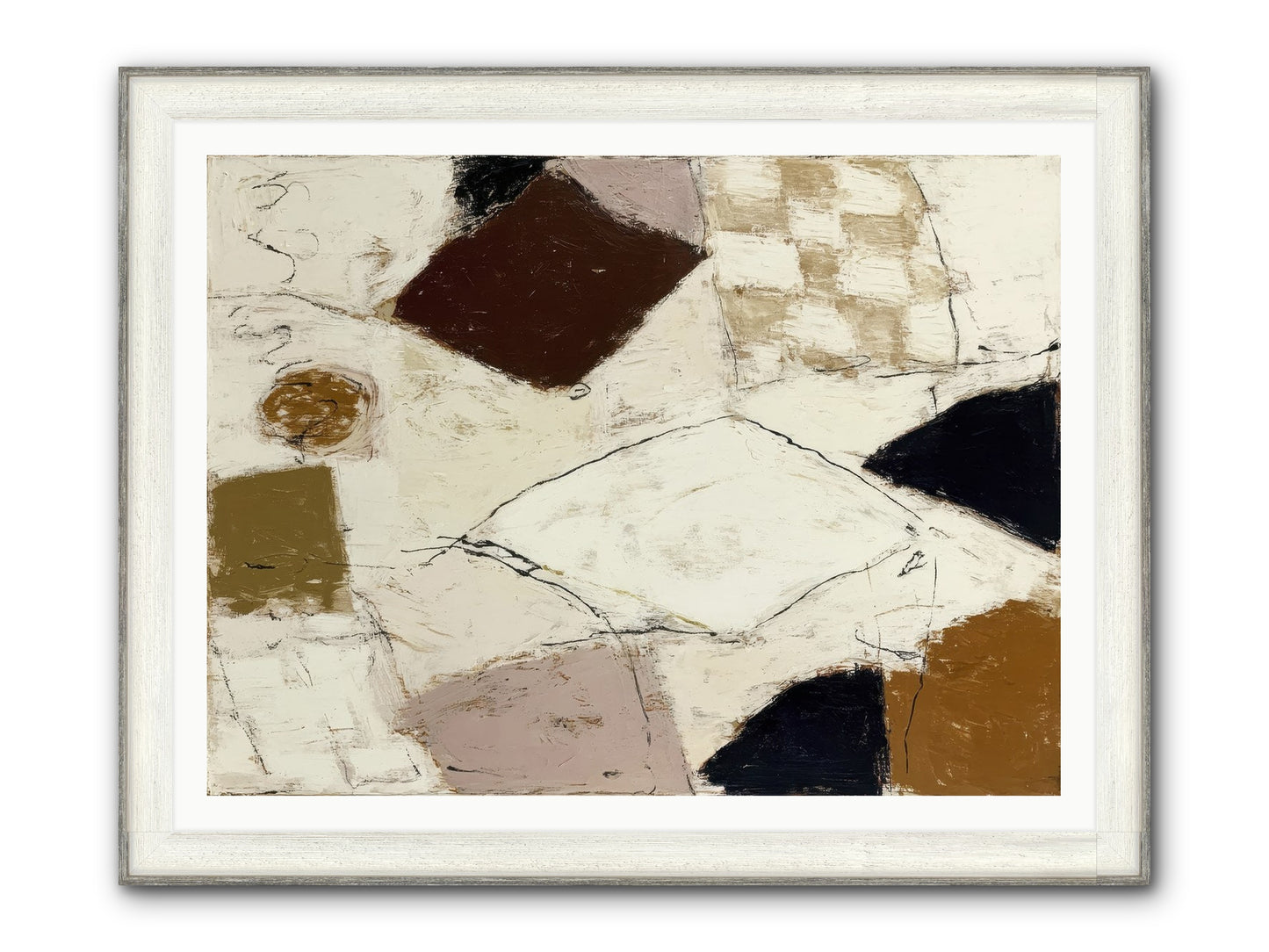Harbored Framed Print - Driftwood White 48x36