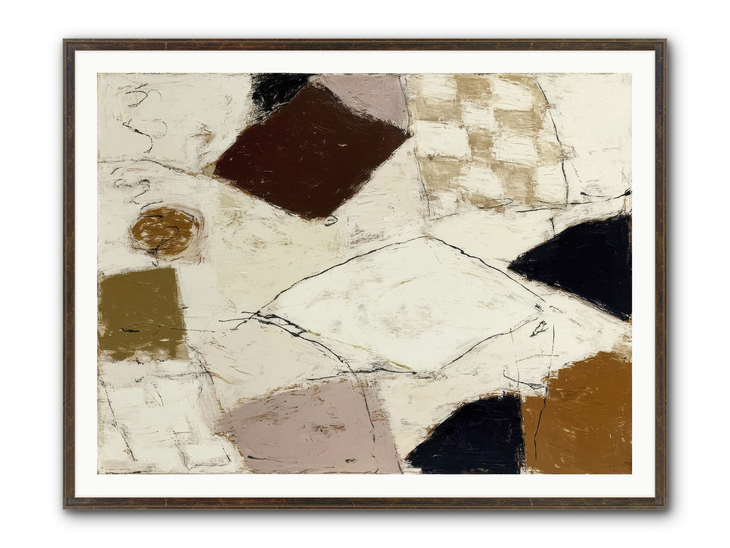 Harbored Framed Print - Slimwoods Black/Gold 48x36