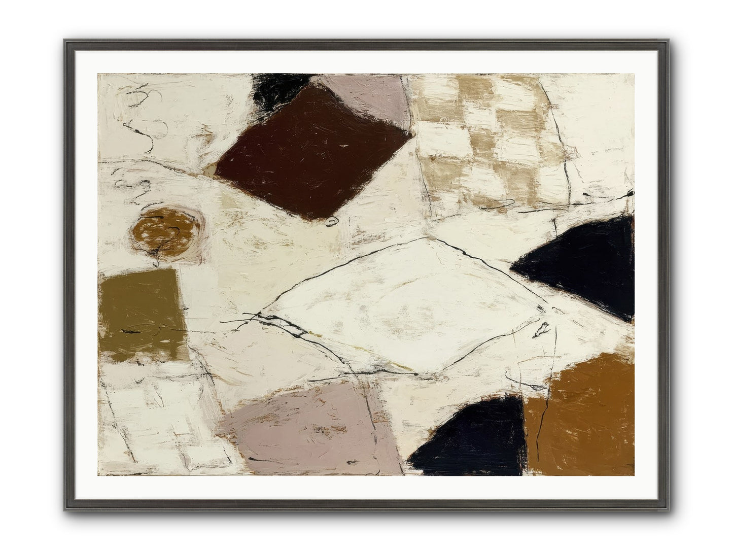 Harbored Framed Print - Slimwoods Black/Silver 48x36
