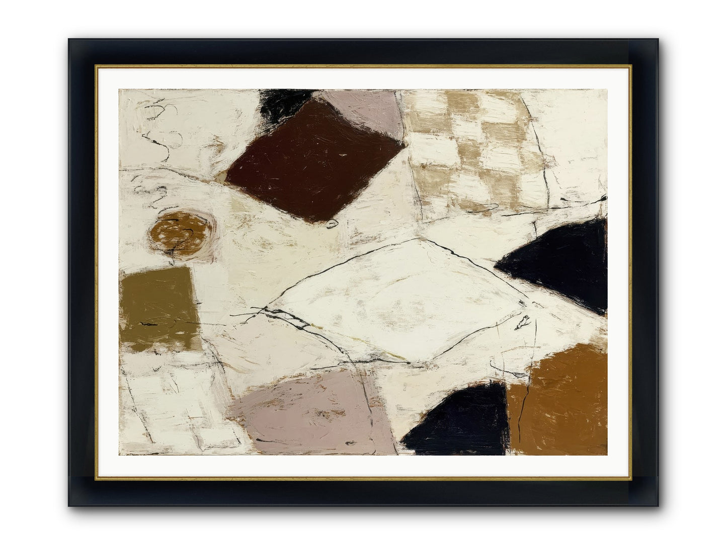 Harbored Framed Print - Wide Black w/Gold 48x36